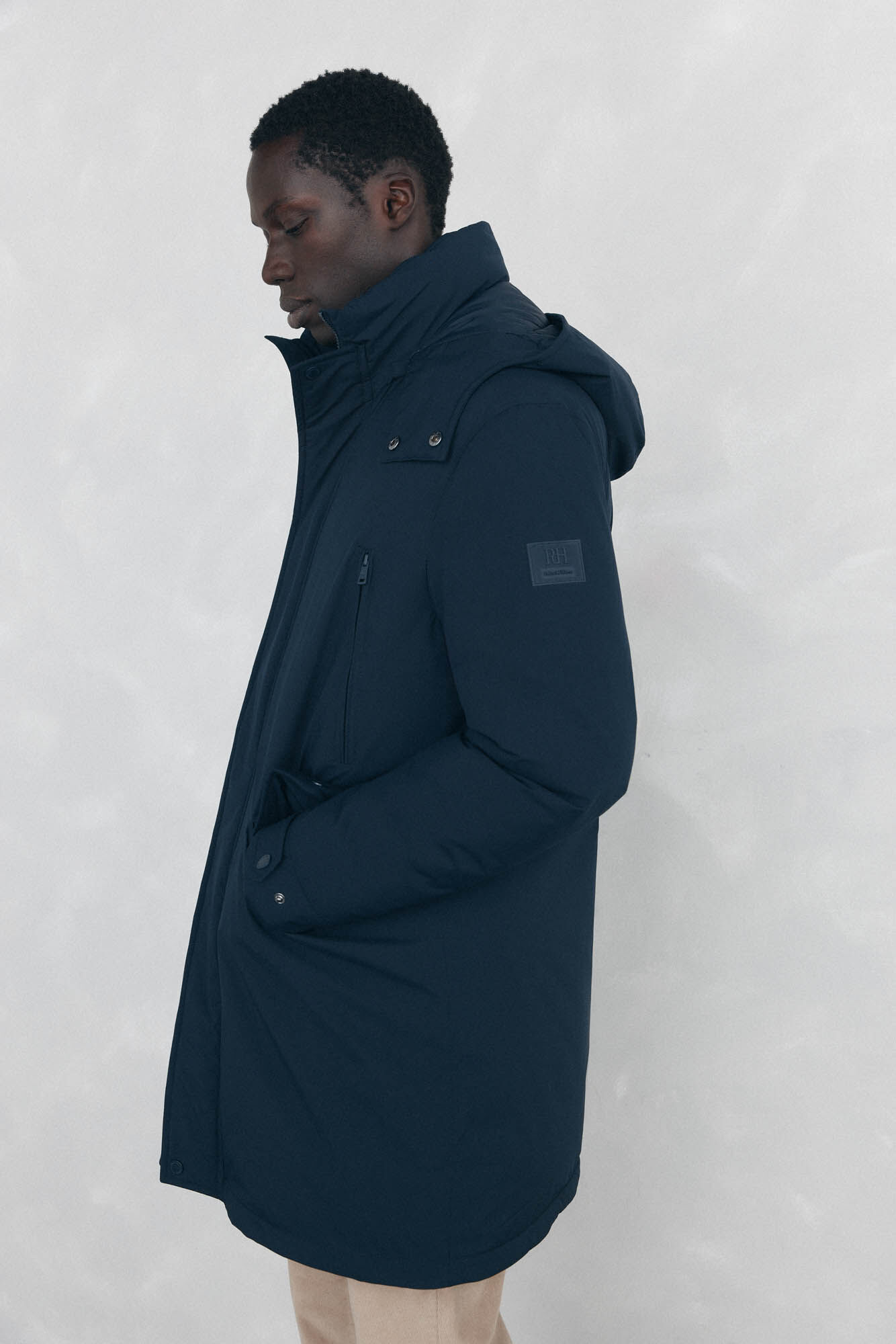 Pedro del Hierro Long parka with hood and views
