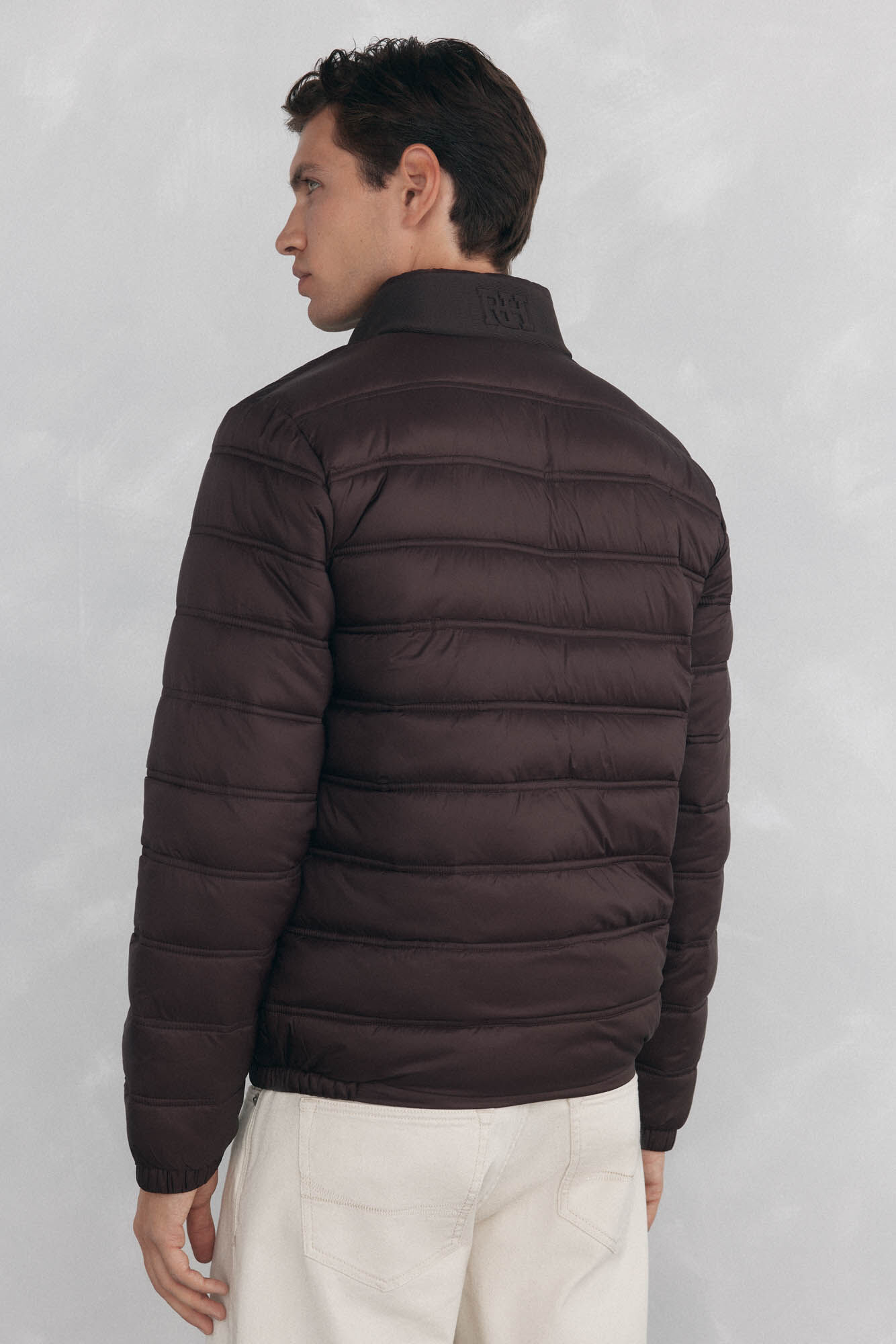 Pedro del Hierro Ultra-light quilted jacket Brown
