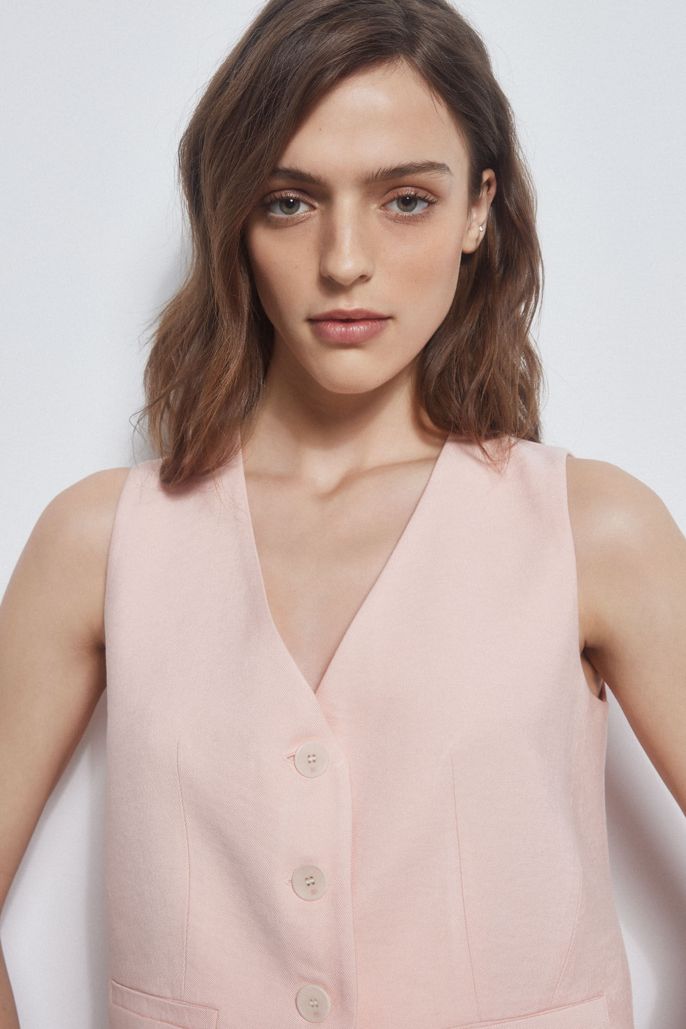 Pedro del Hierro Chaleco escote pico Rosa