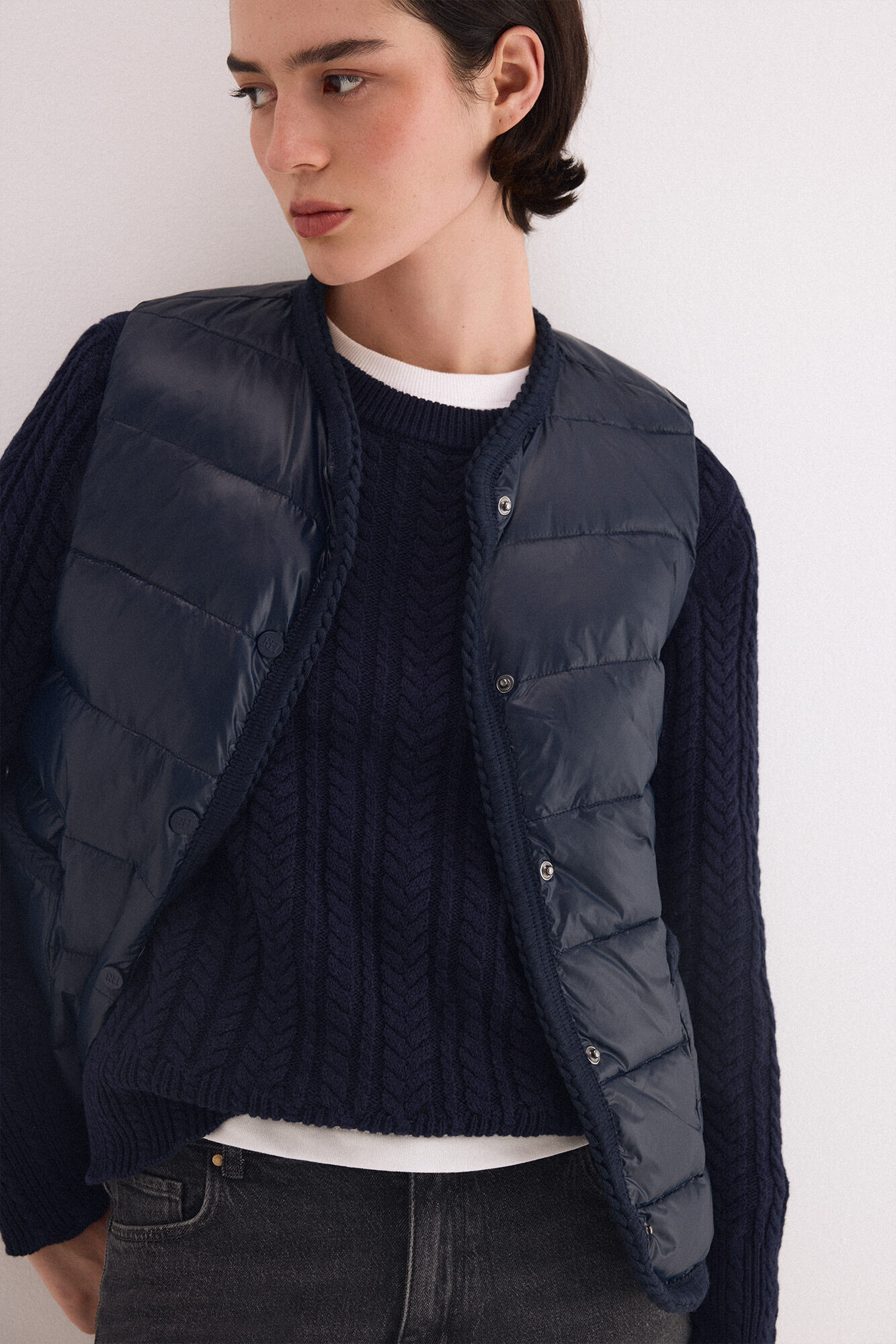 Pedro del Hierro Puffer gilet Blue