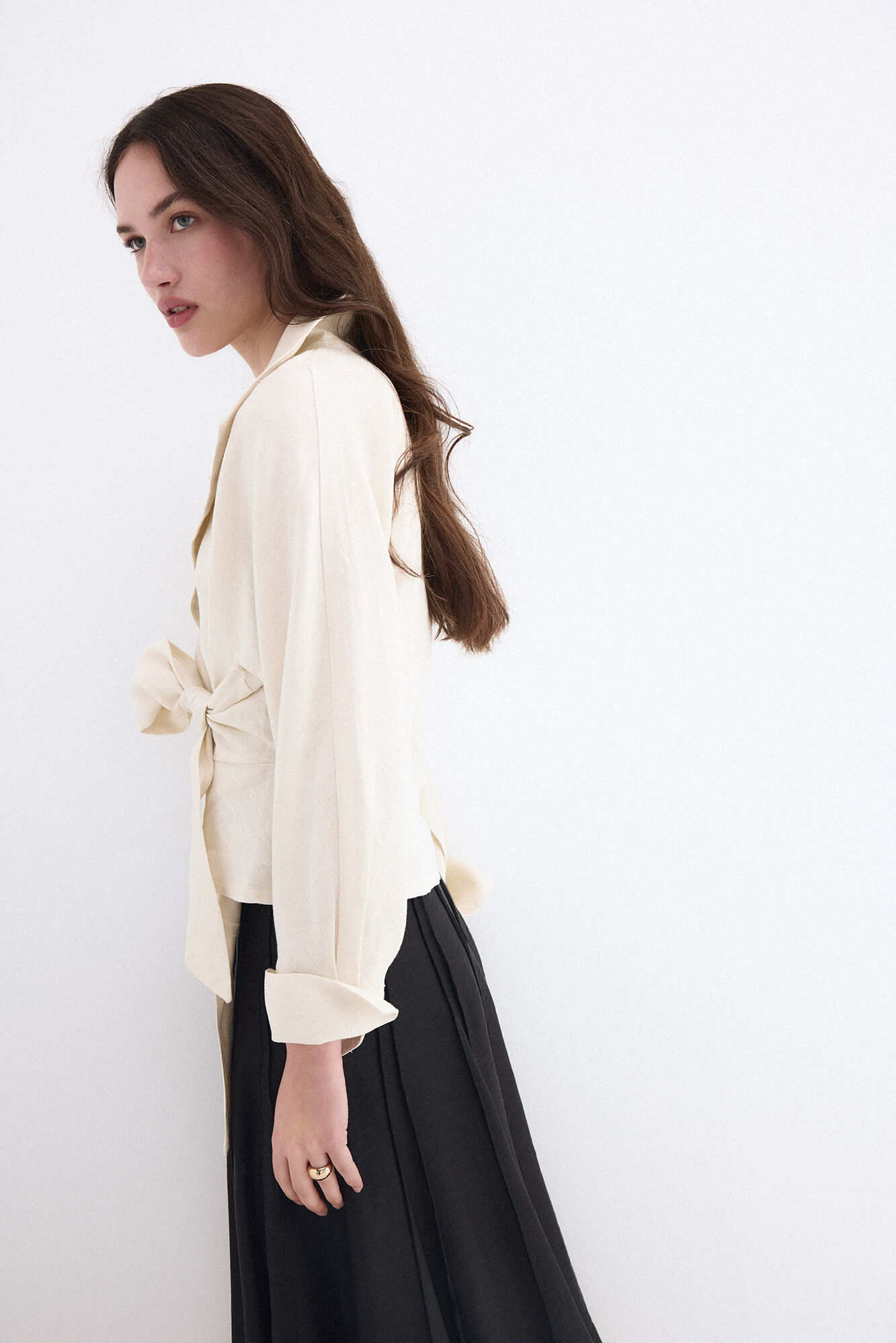 Pedro del Hierro Tie-front blazer Ecru