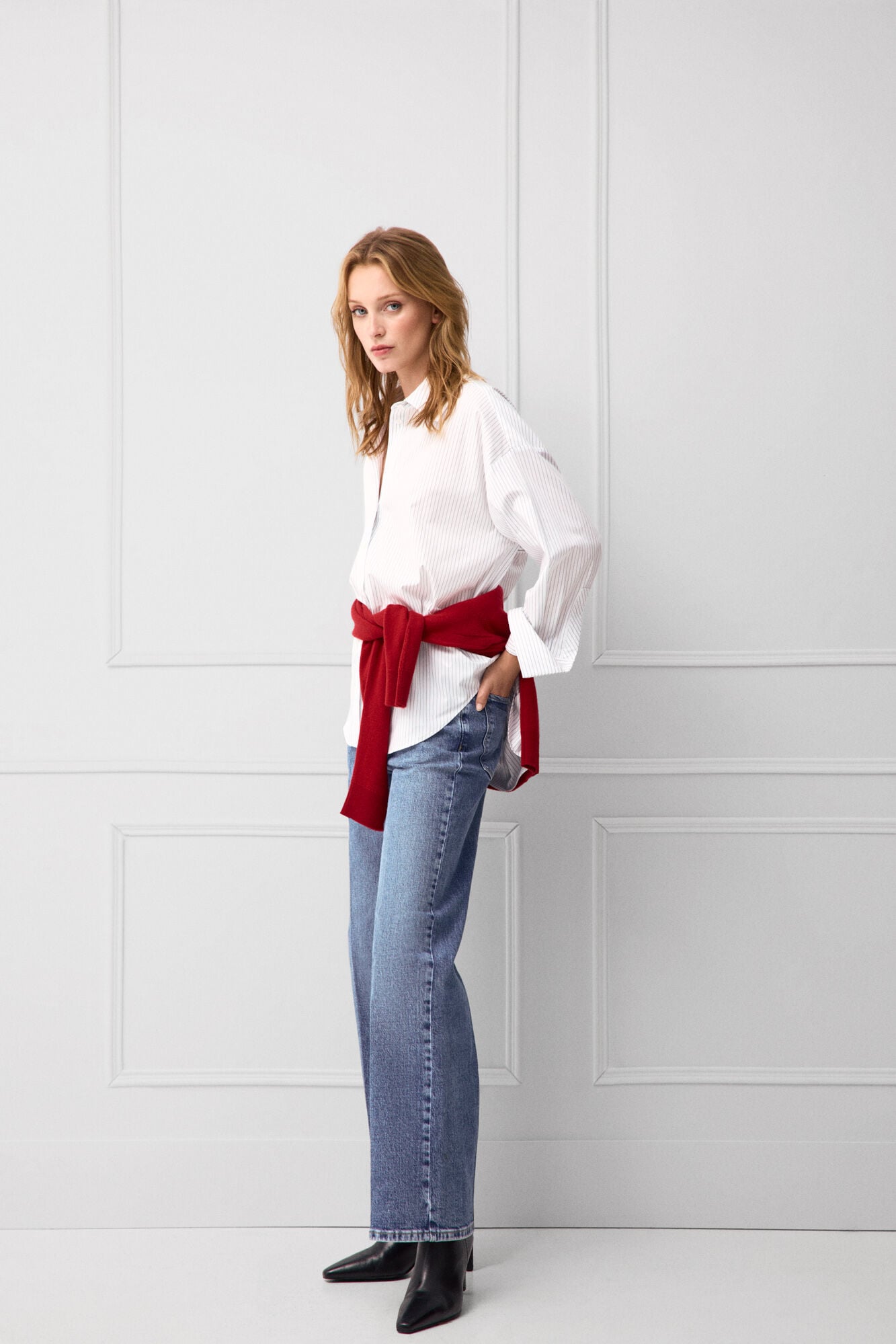 TFP by Tamara Falc&oacute; Basic openwork wool jumper Red
