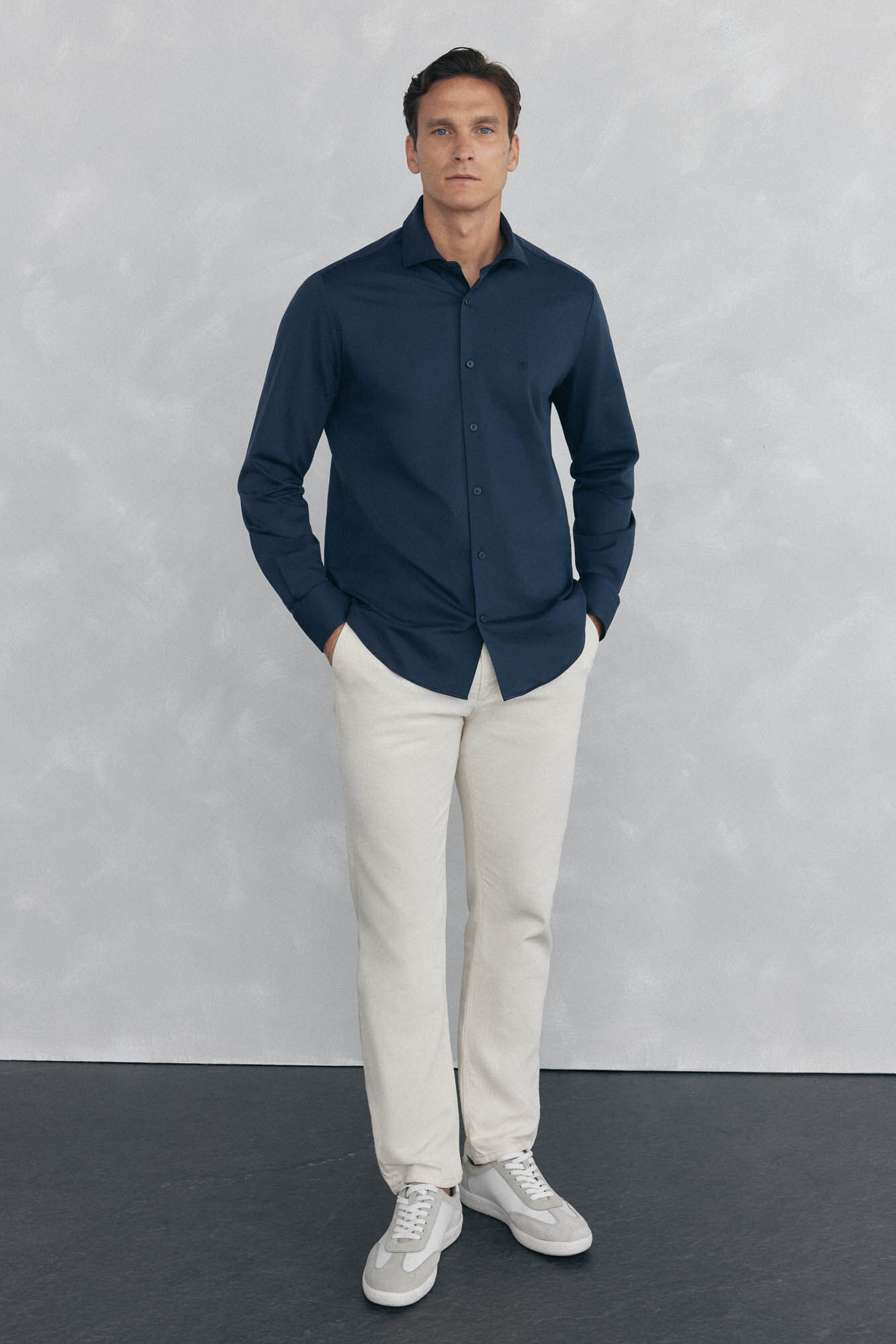 Pedro del Hierro jersey-knit knit shirt Blue