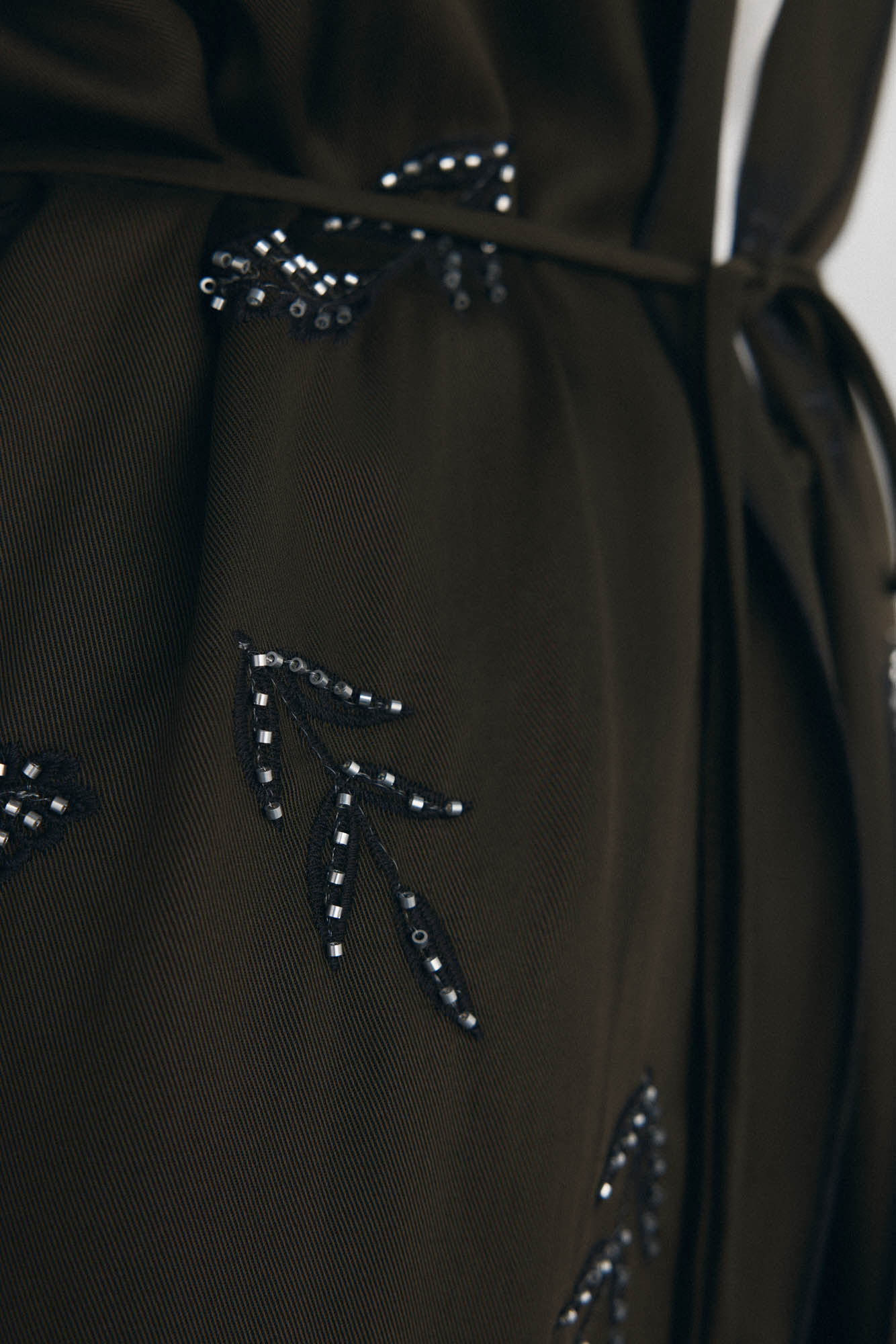 Pedro del Hierro Casaco comprido bordado Marrom