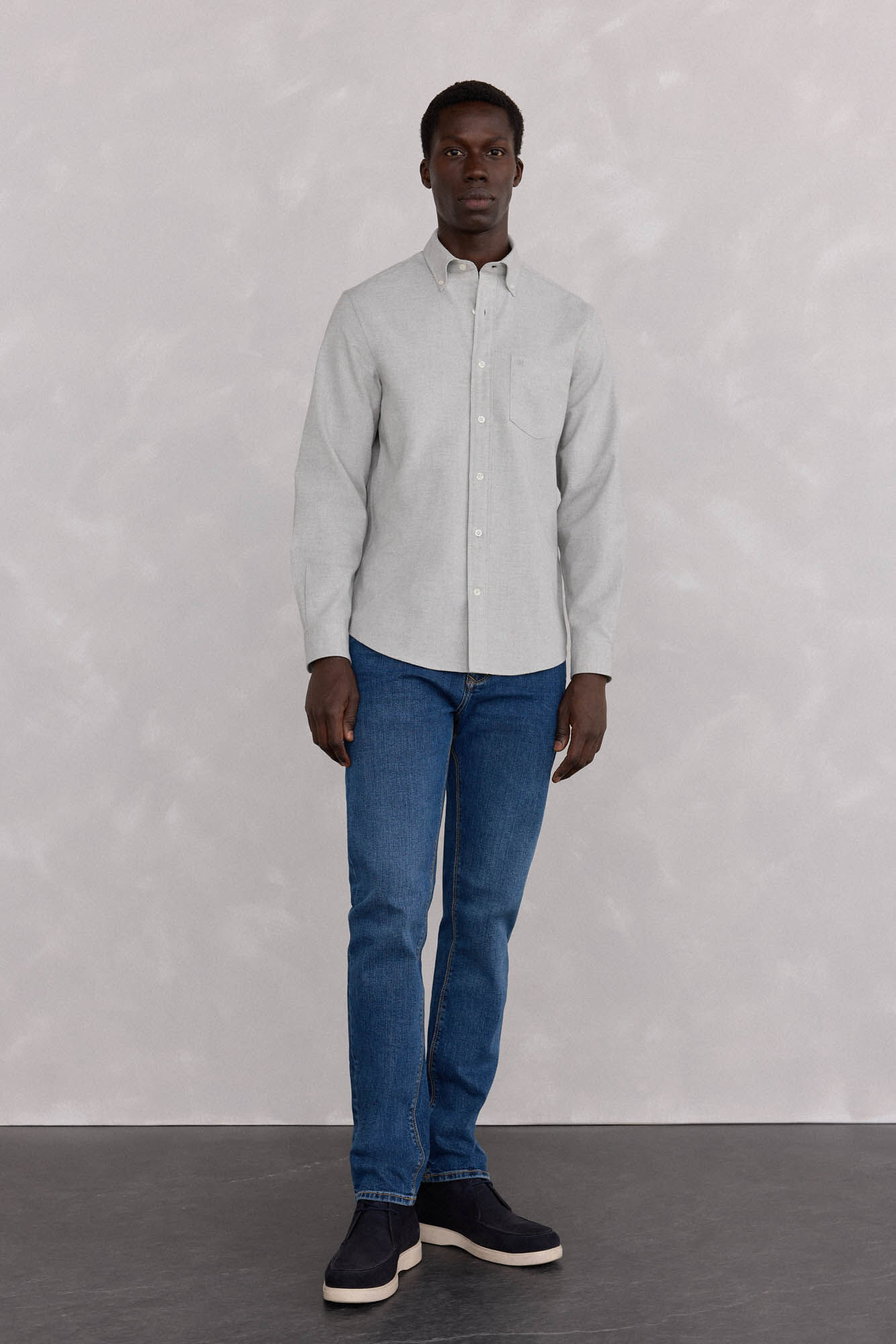 Pedro del Hierro Camisa Oxford Lisa Escovada