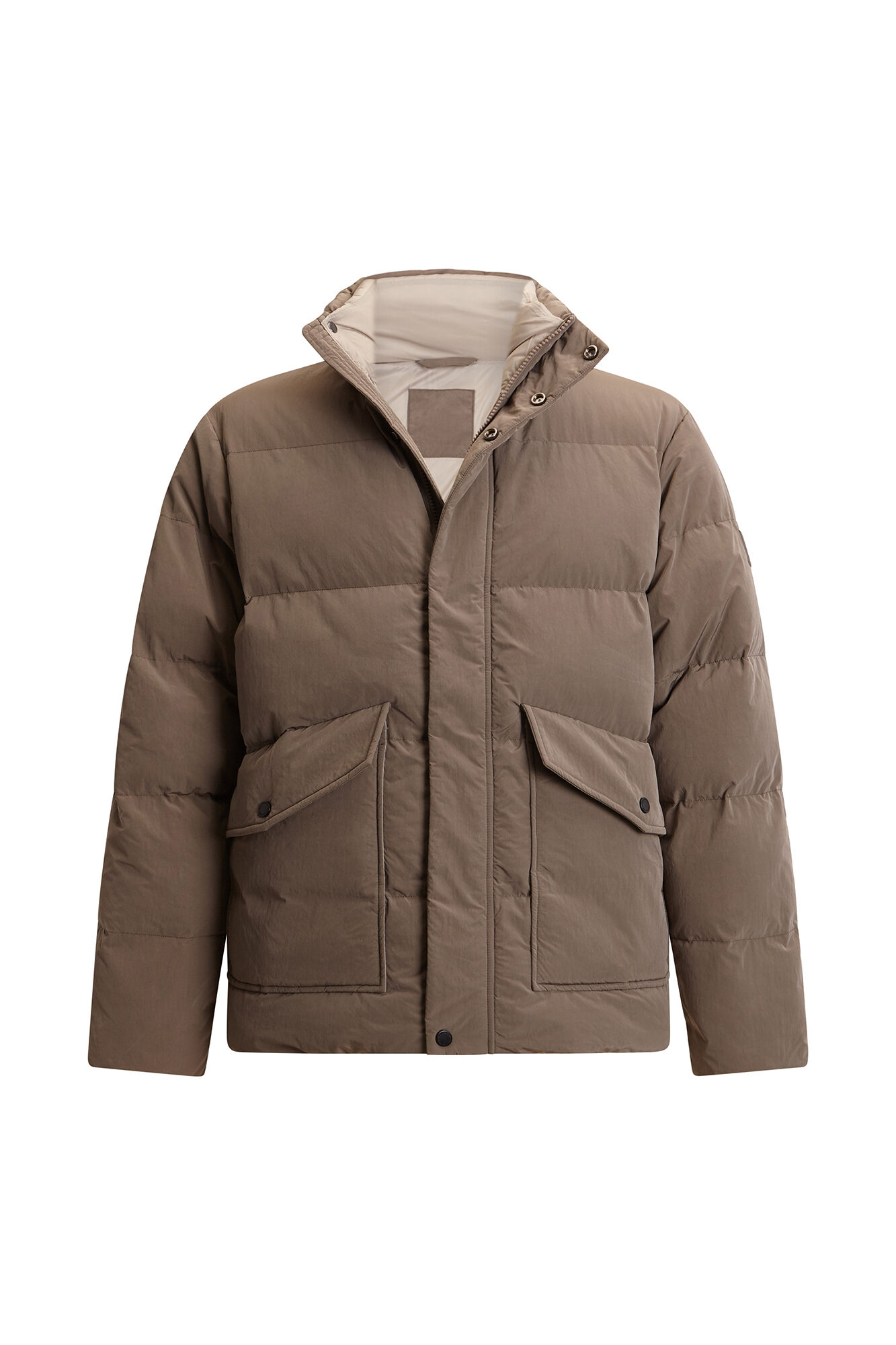 Pedro del Hierro Padded jacket with pocket detail Beige