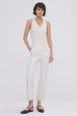 Pedro del Hierro Pantalon recto confort Beige