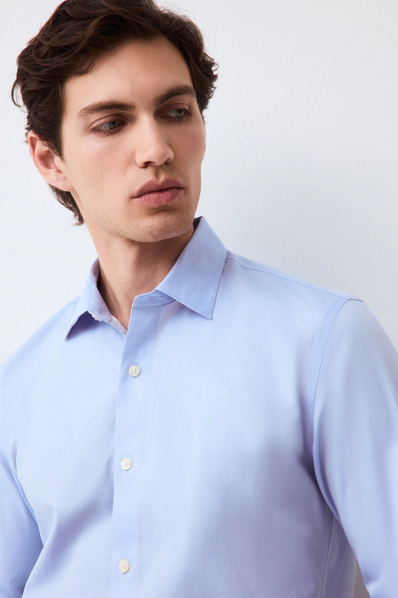 Pedro del Hierro Camisa de vestir lisa non iron + antimanchas slim fit Azul