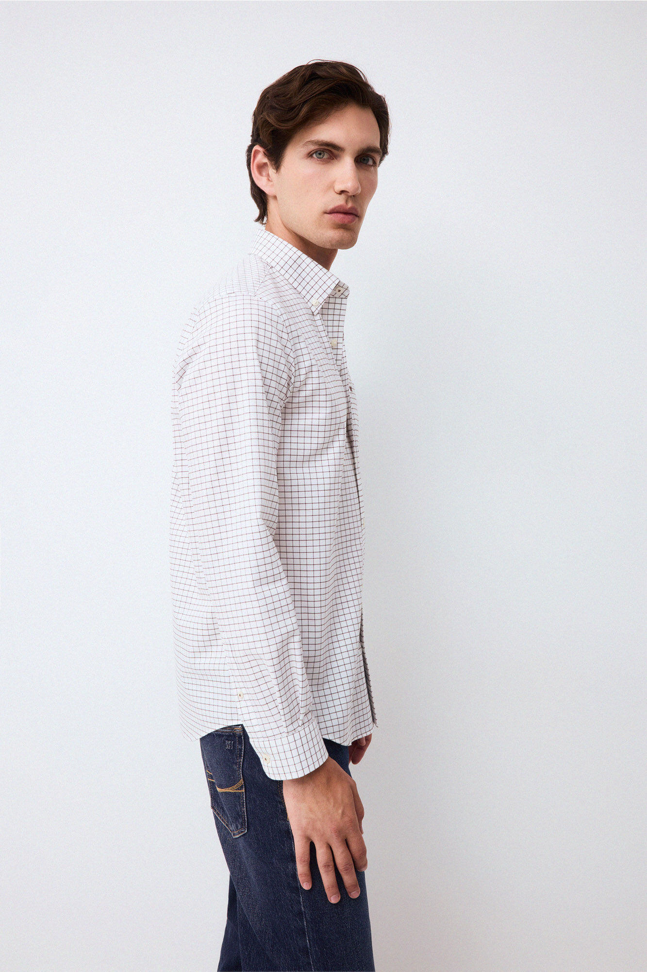 Pedro del Hierro Plaid shirt Brown