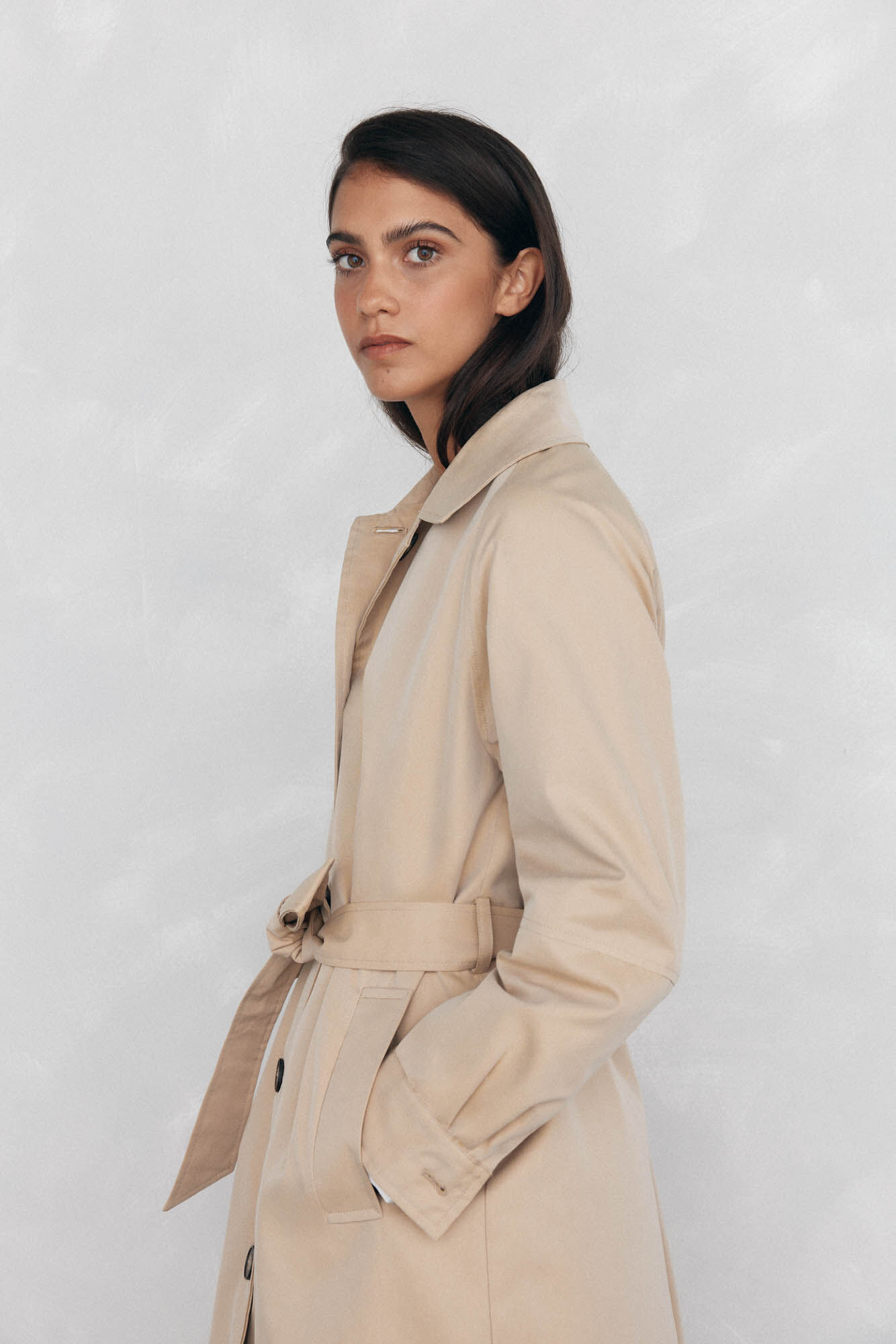 Pedro del Hierro Gabardina comprida Beige