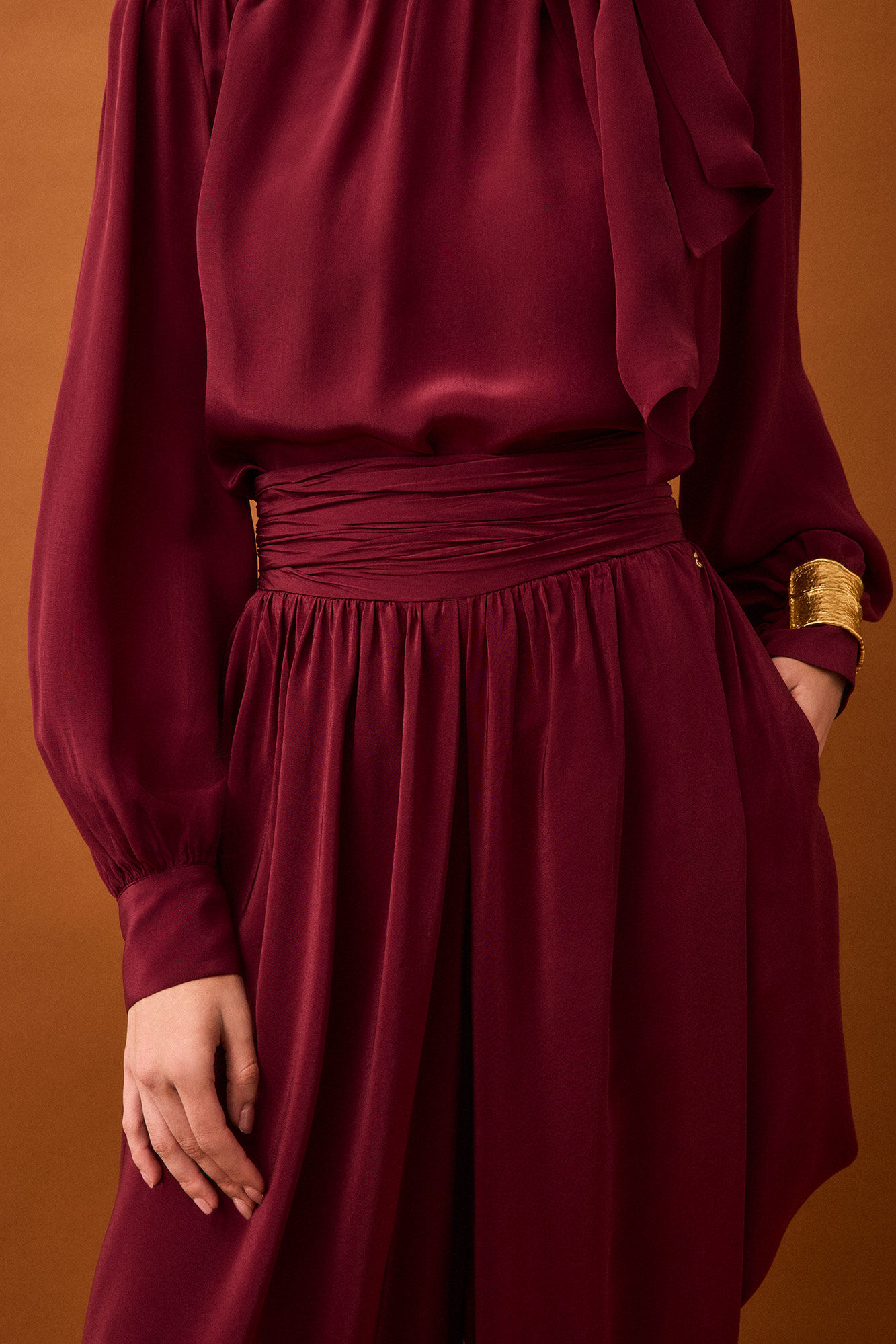 Pedro del Hierro Volume harem trousers Brown