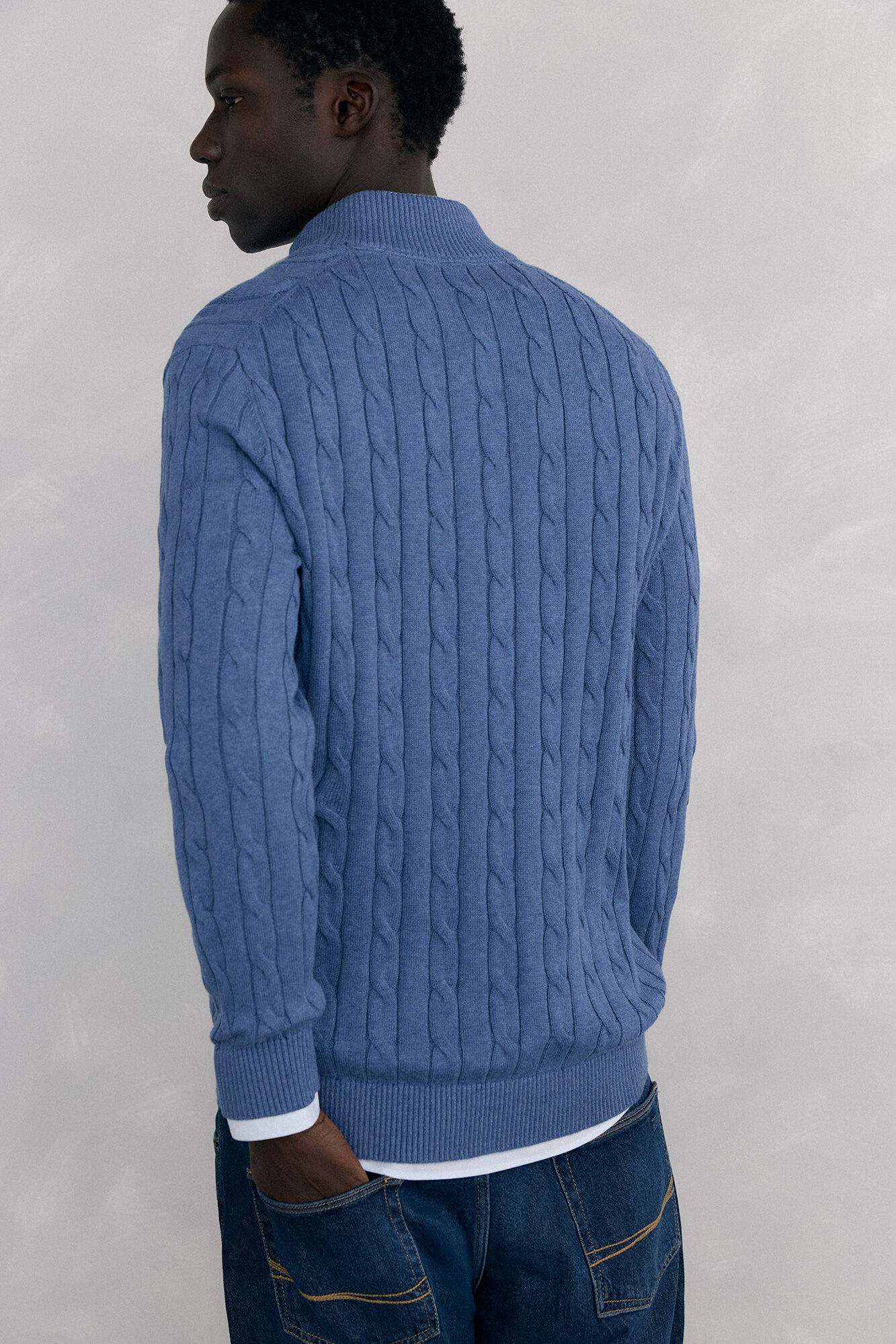Pedro del Hierro Trucker neck jumper Blue