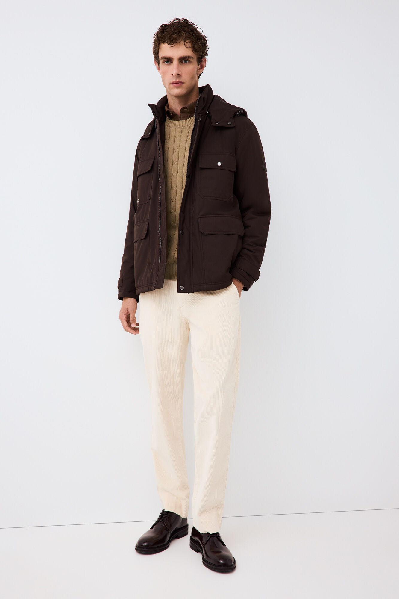 Pedro del Hierro Four-pocket field jacket Brown