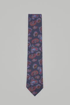 Pedro del Hierro gravata efeito lã Azul