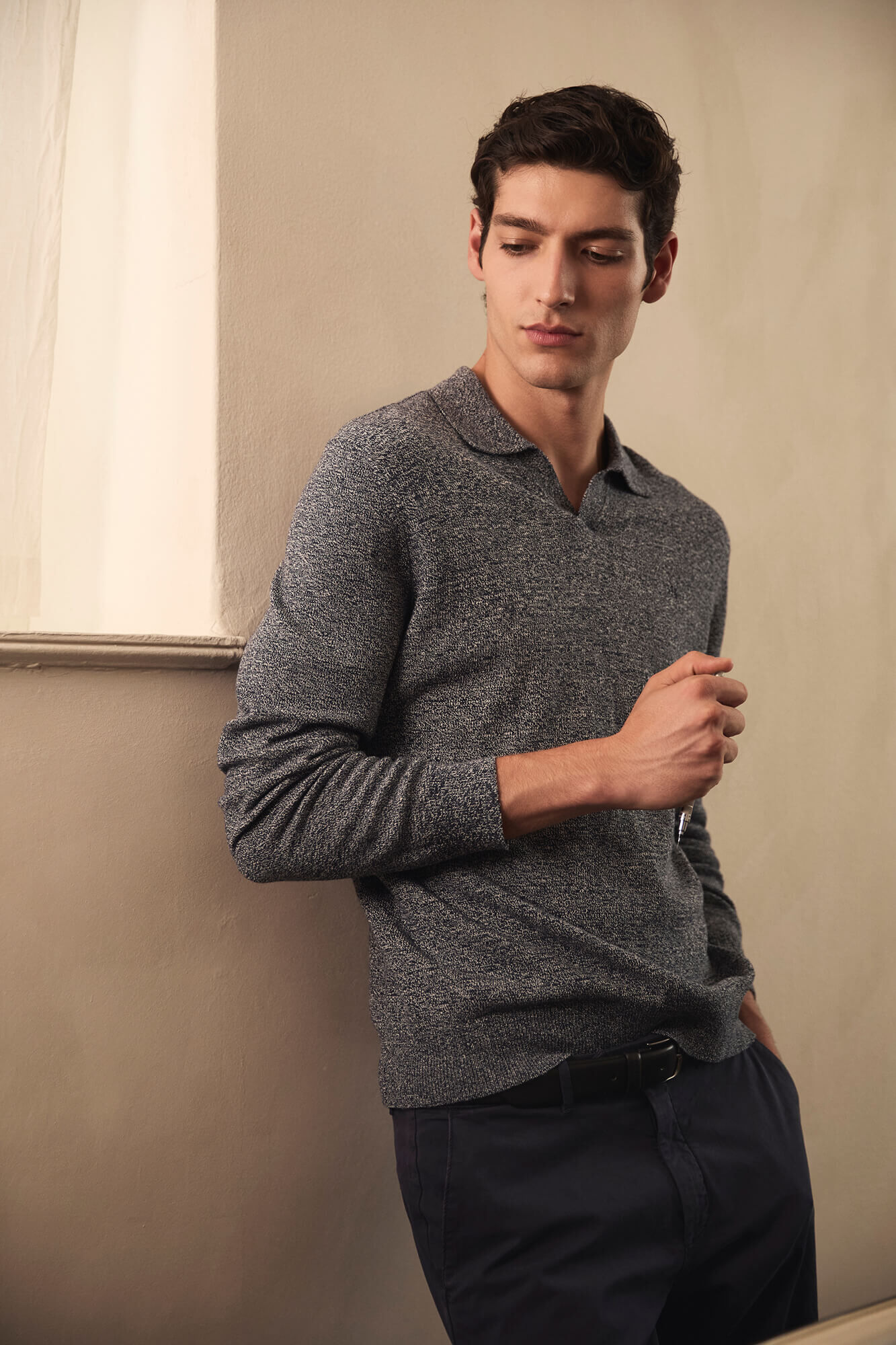 Pedro del Hierro Polo collar torzal liso