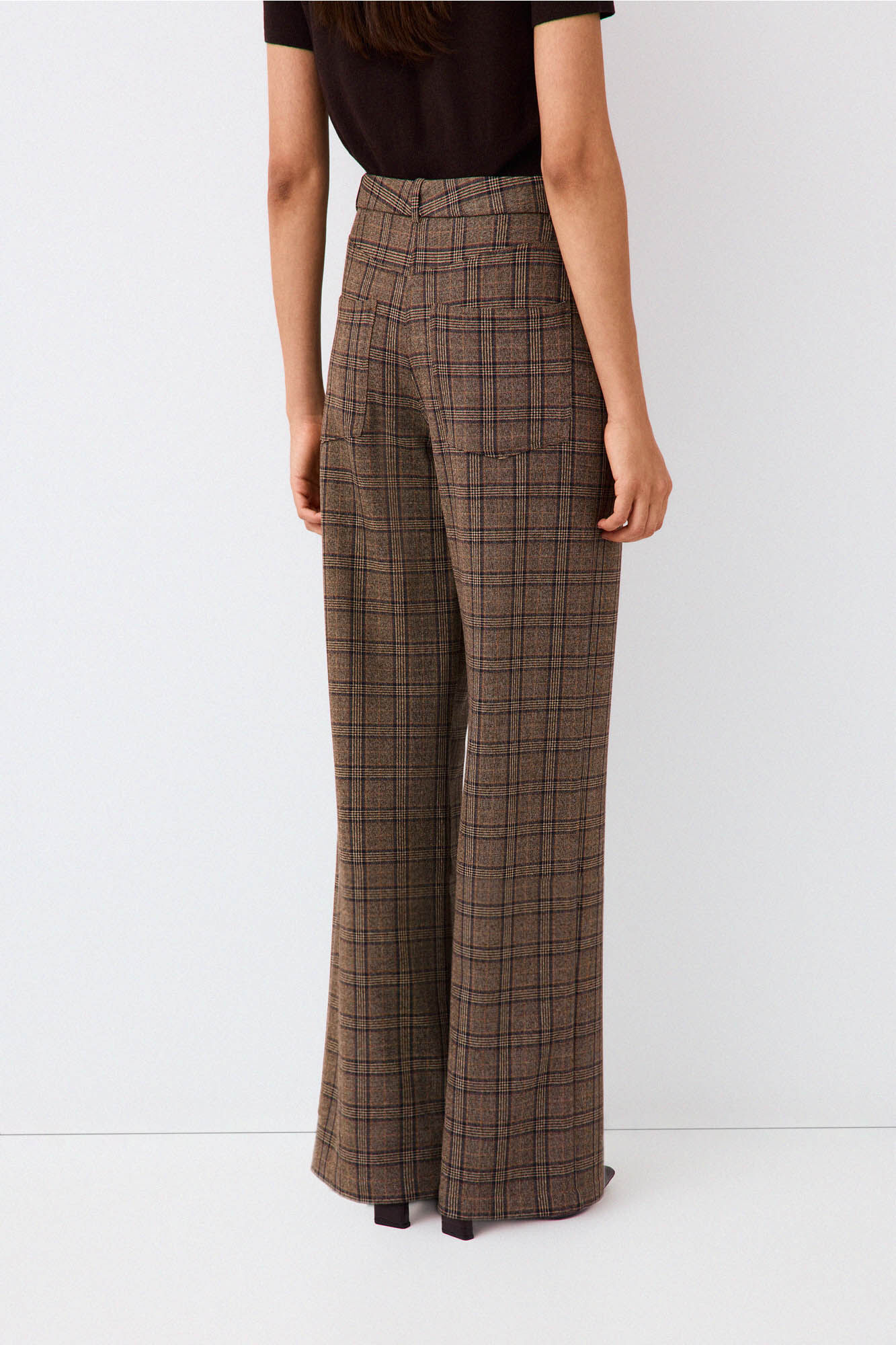 Pedro del Hierro Harris check trousers Grey