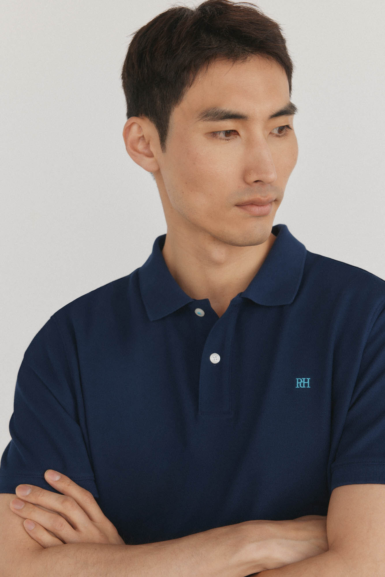 Pedro del Hierro Basic piqu&eacute; polo shirt Blue