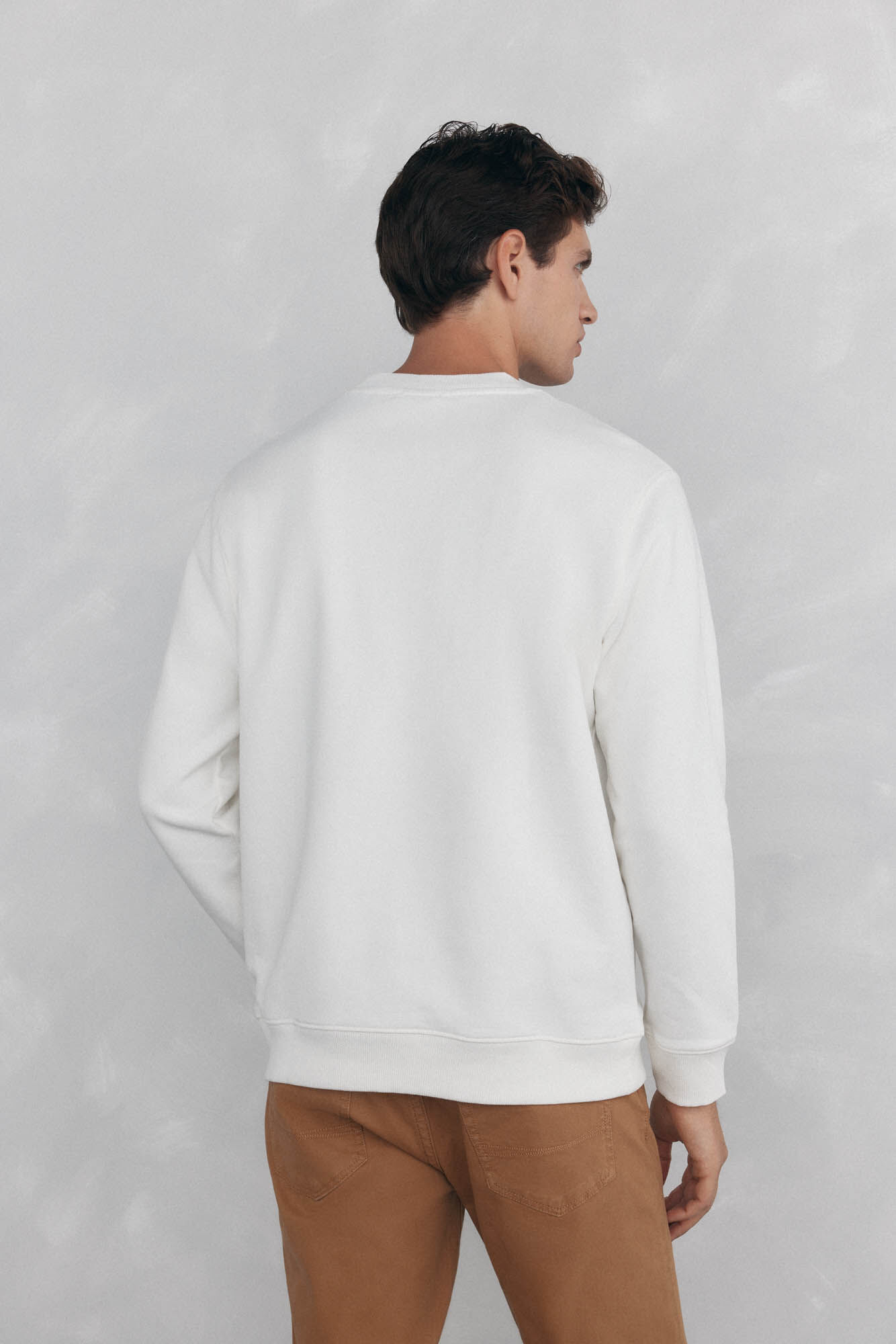 Pedro del Hierro Big logo crew neck sweatshirt White
