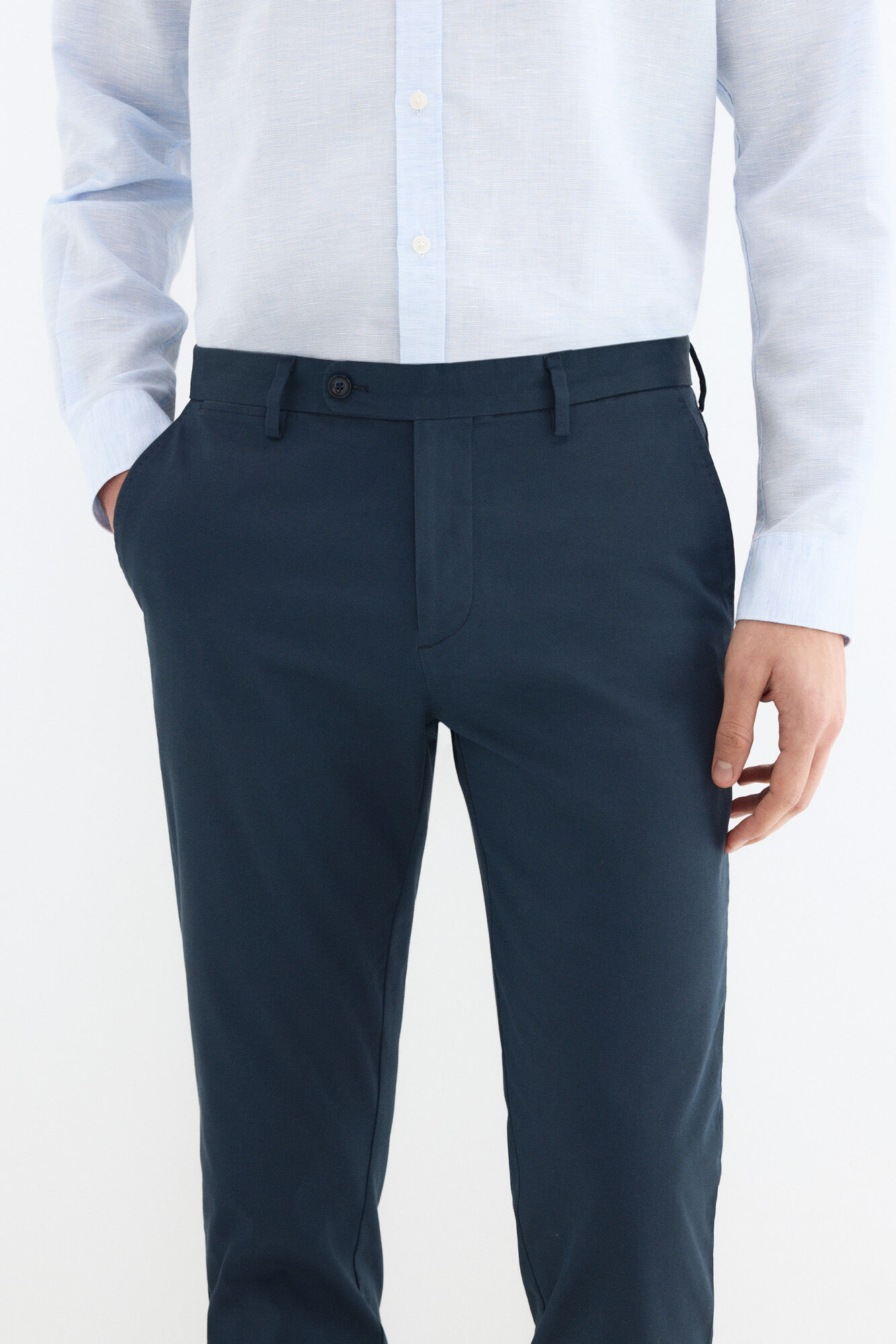 Pedro del Hierro Printed slim fit chinos Blue