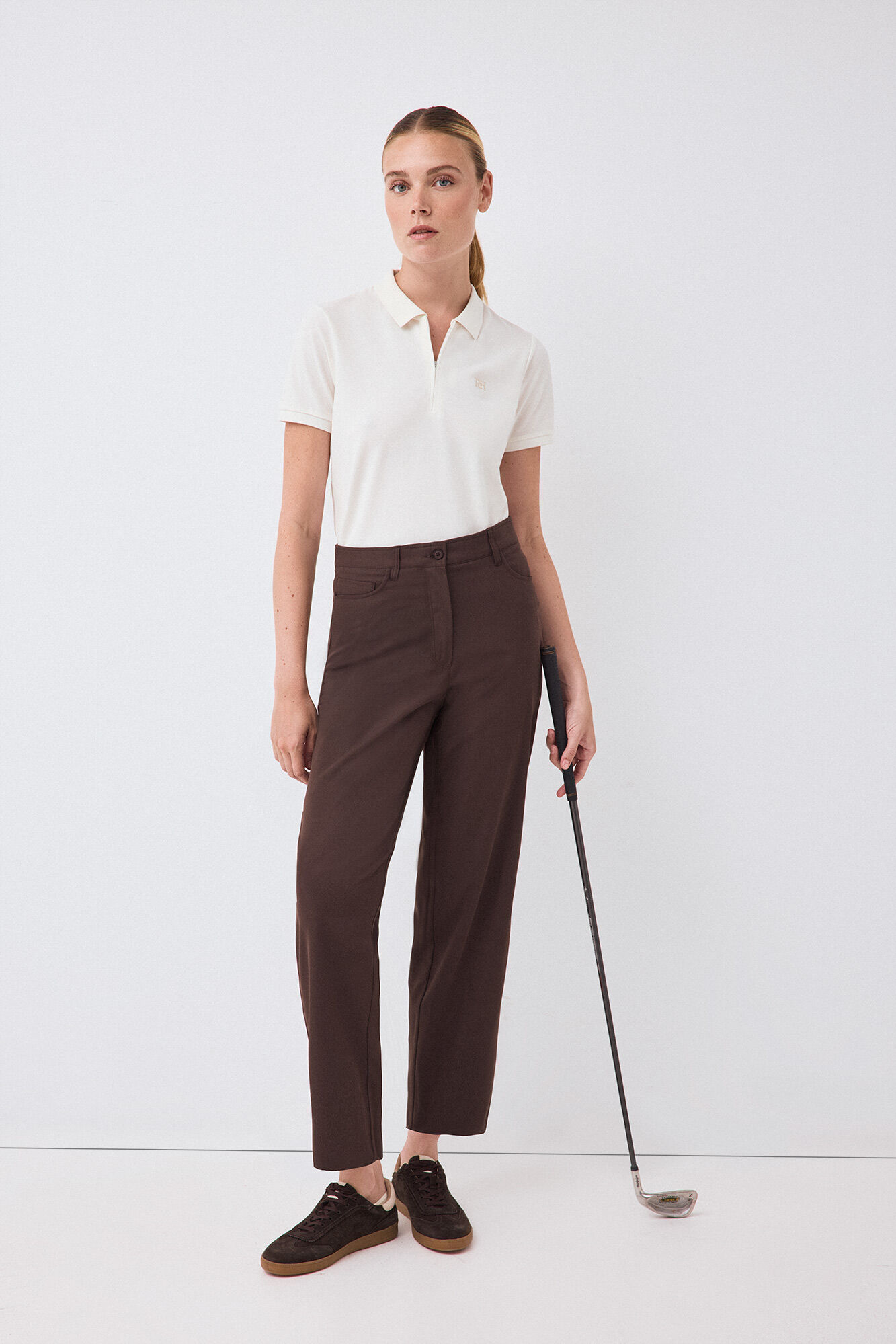 Pedro del Hierro Polo de manga curta Ecru