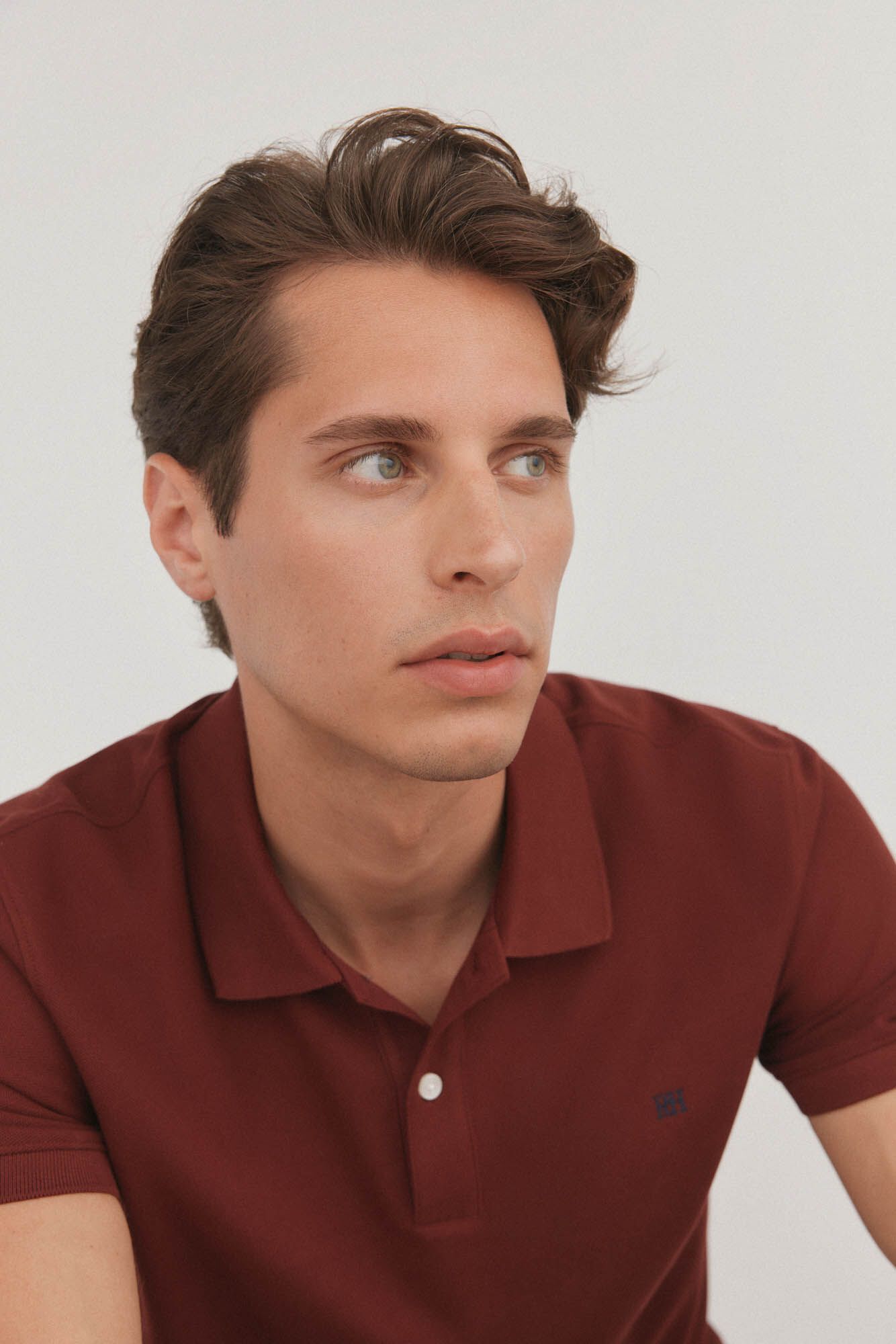 Pedro del Hierro Polo b&aacute;sico slim Bordeaux