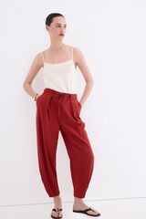 Pedro del Hierro Pleated trousers Ecru