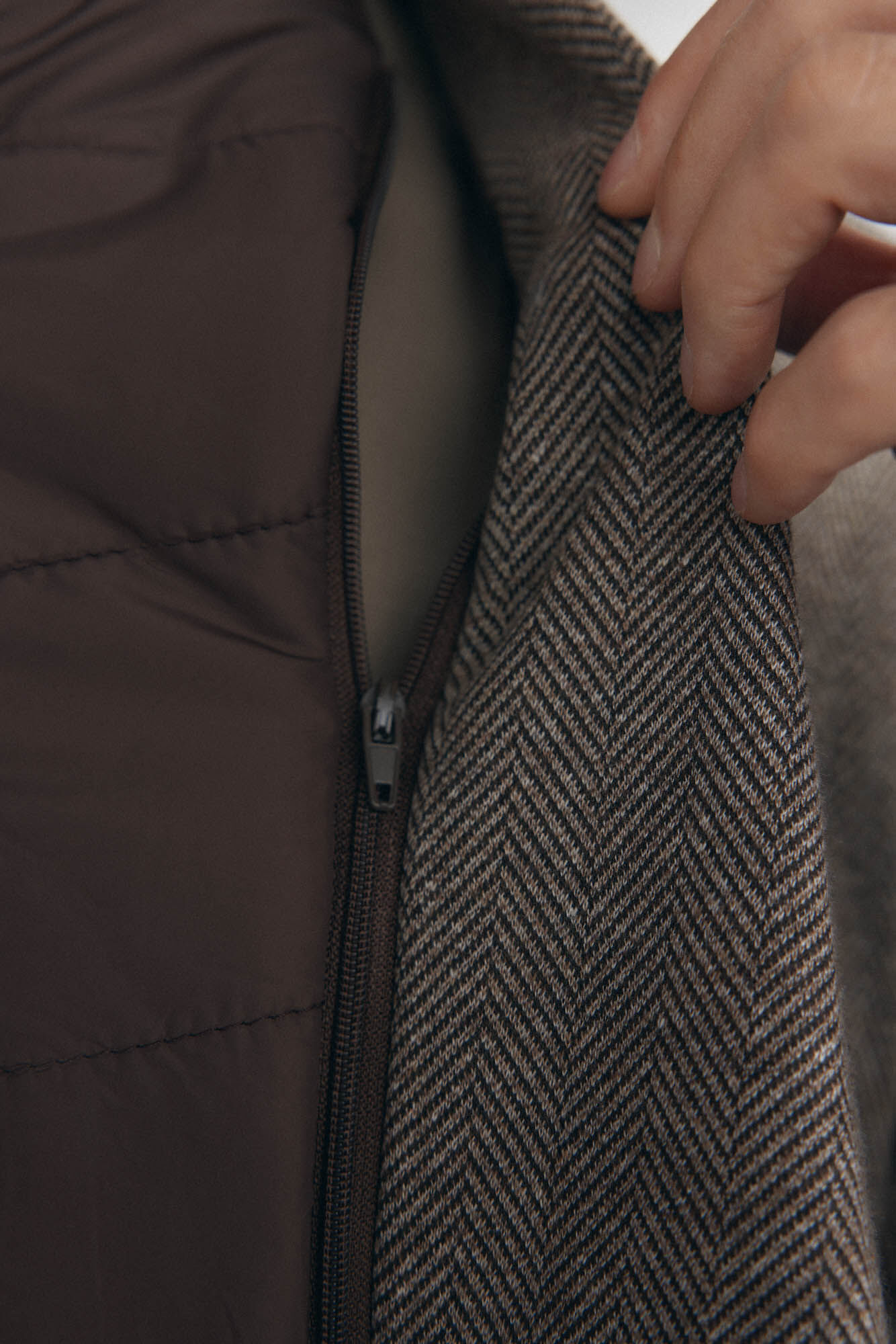 Pedro del Hierro malha de espiga com vistas remov&iacute;veis Marrom