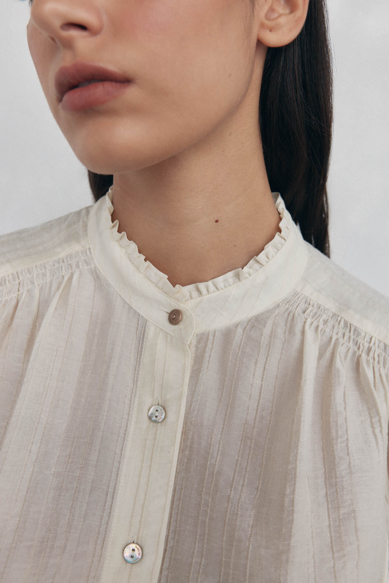 Pedro del Hierro Blusa lisa e solta Beige