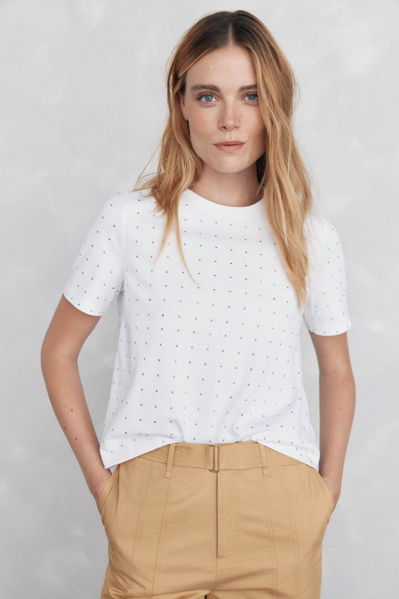Pedro del Hierro Mini studded t-shirt White