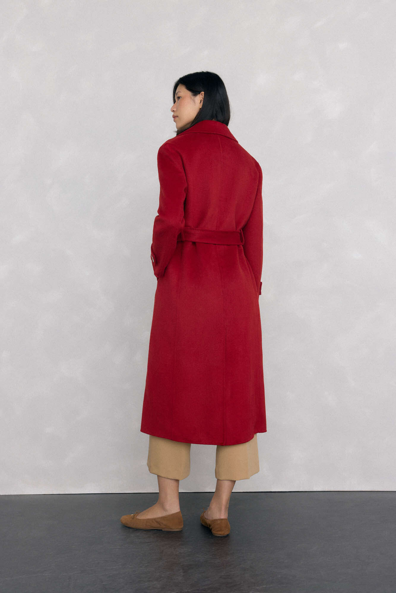 Pedro del Hierro Sobretudo longo de dois trench Vermelho