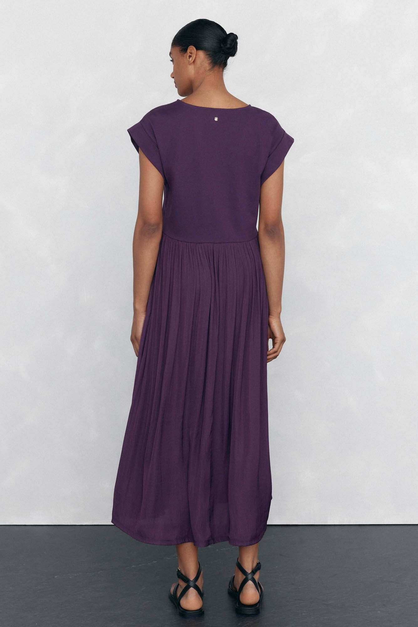 Pedro del Hierro Short sleeve fluid dress Purple