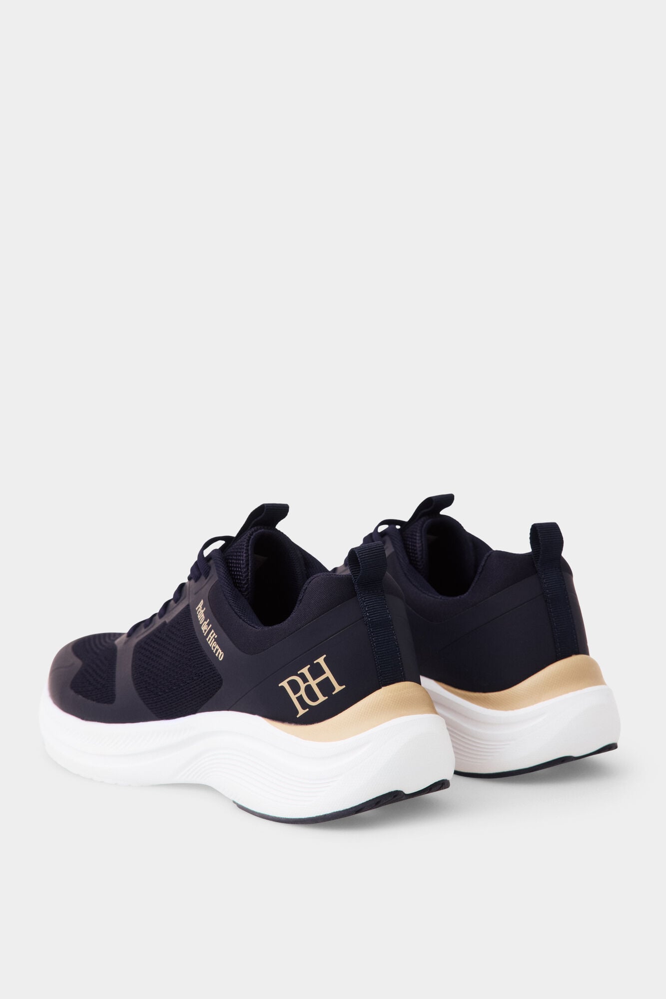Pedro del Hierro Ultralight fabric lace-up sneaker Blue