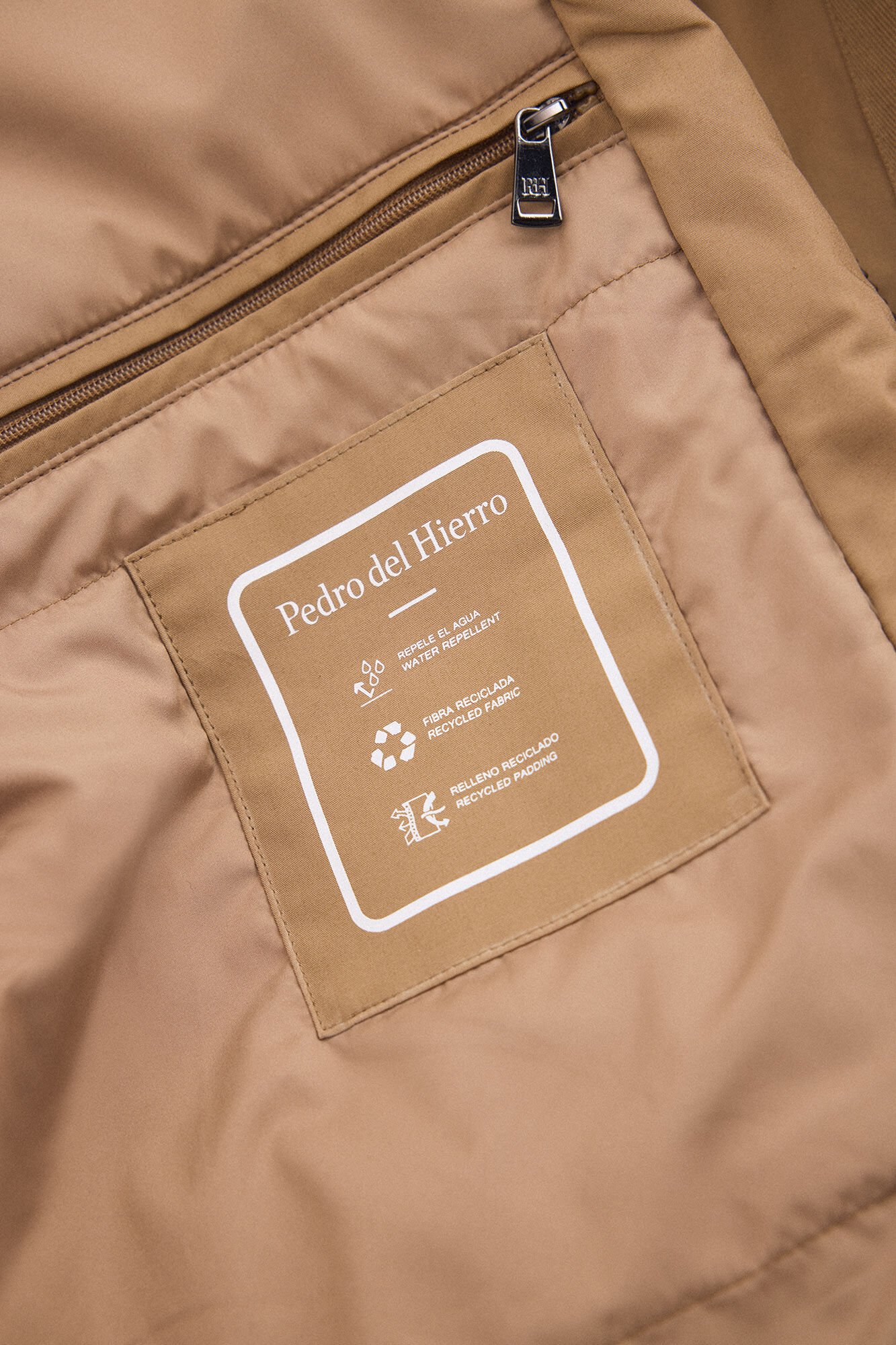 Pedro del Hierro Lightweight padded parka Beige
