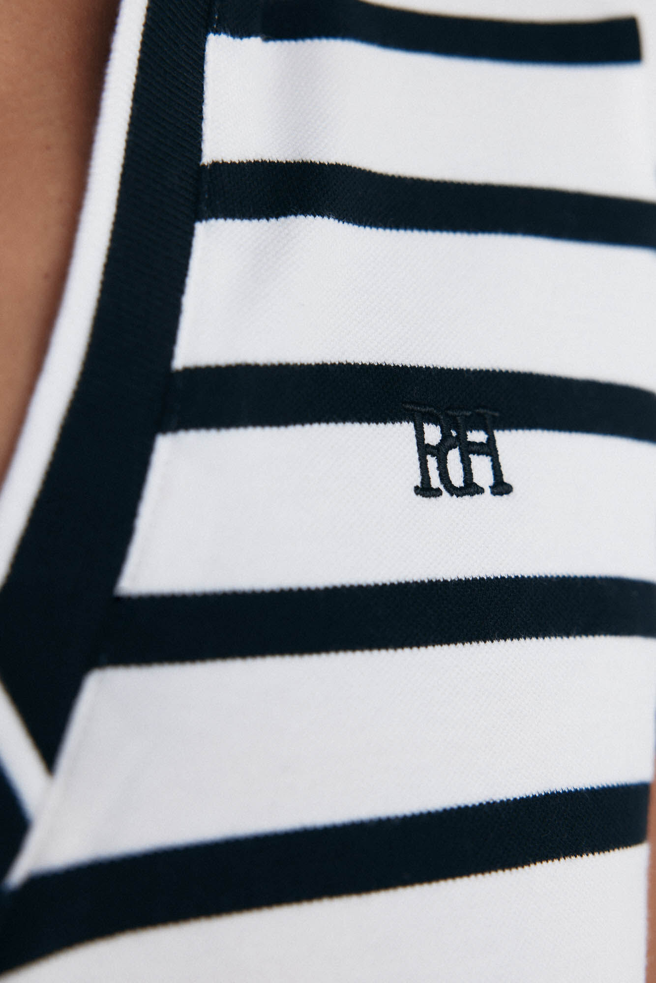 Pedro del Hierro Short-sleeved stripy polo shirt White