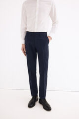 Pedro del Hierro Plaid slim fit trousers Blue