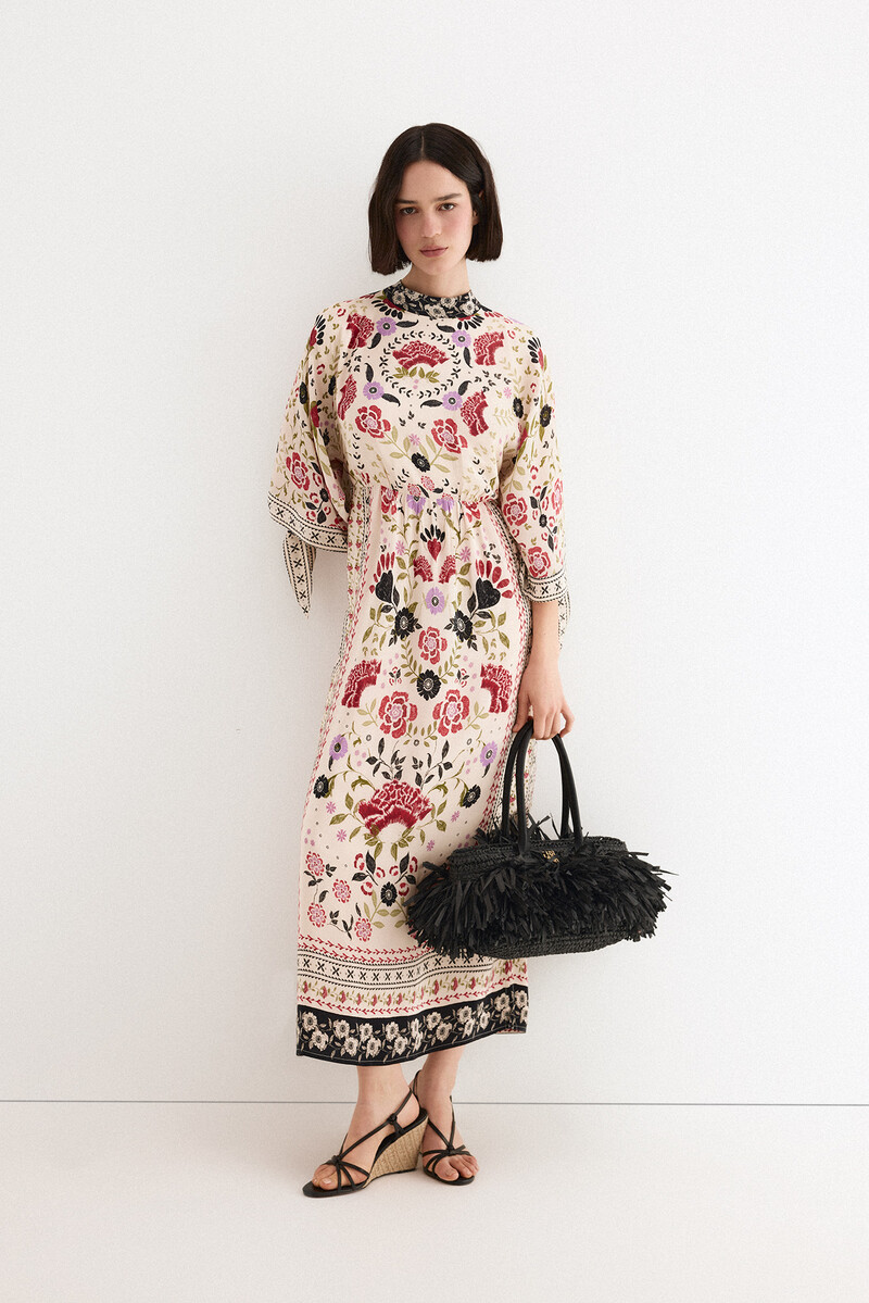 TFP by Tamara Falcó Positioned panels dress Beige