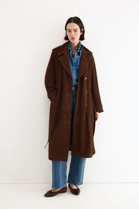 Pedro del Hierro Suede trench coat