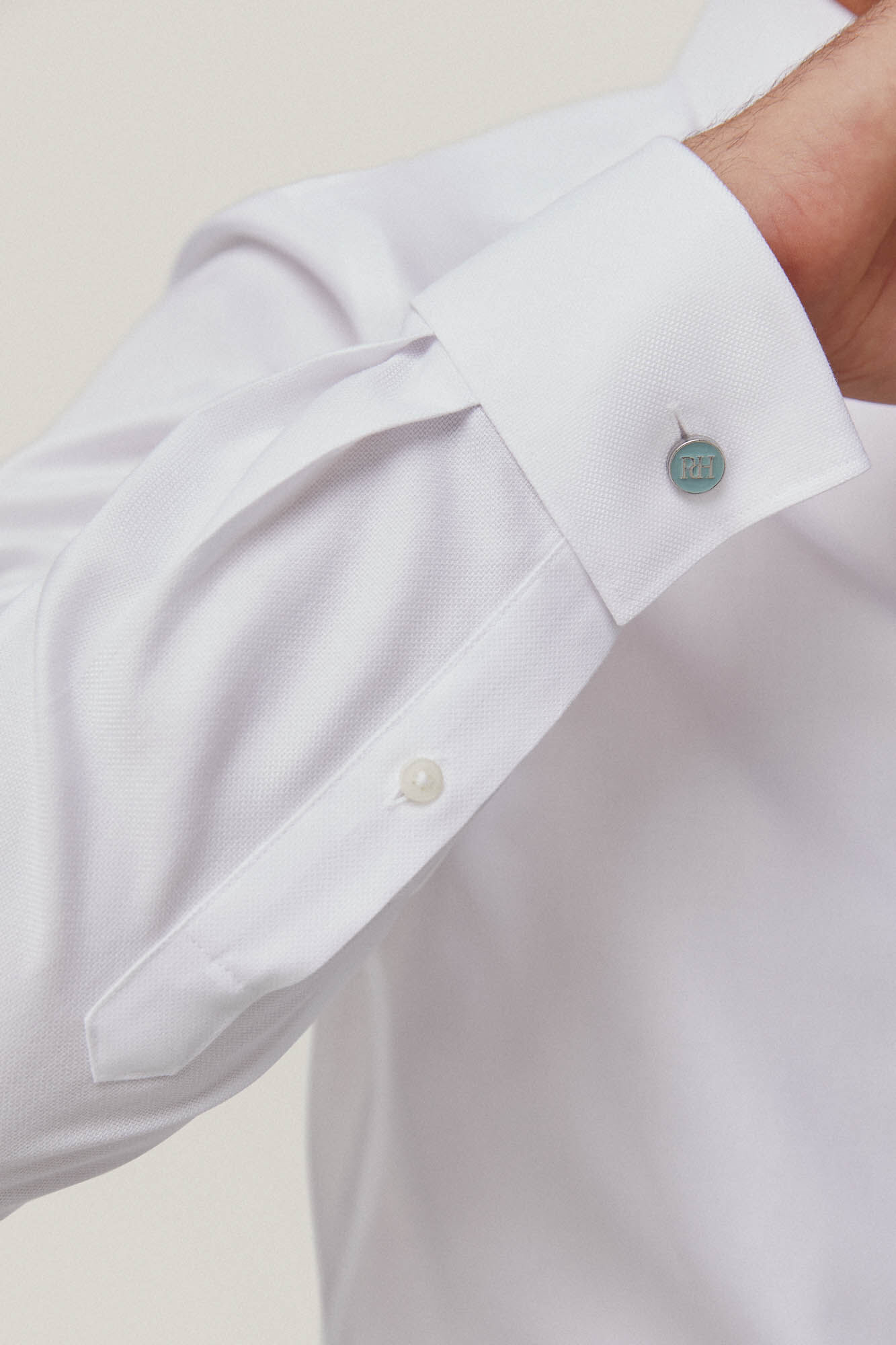 Pedro del Hierro Camisa vestir gemelos estructura lisa non iron + antimanchas White