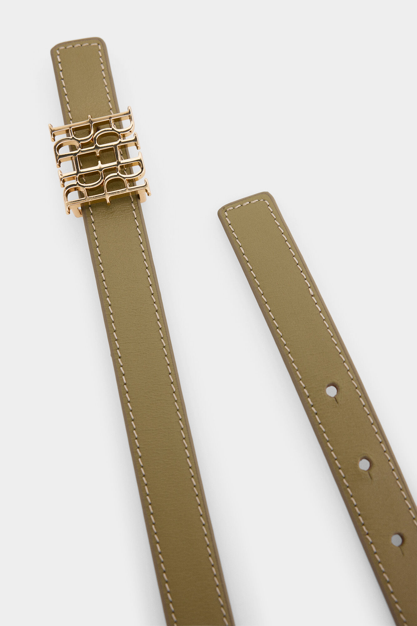Pedro del Hierro Reversible leather belt Beige