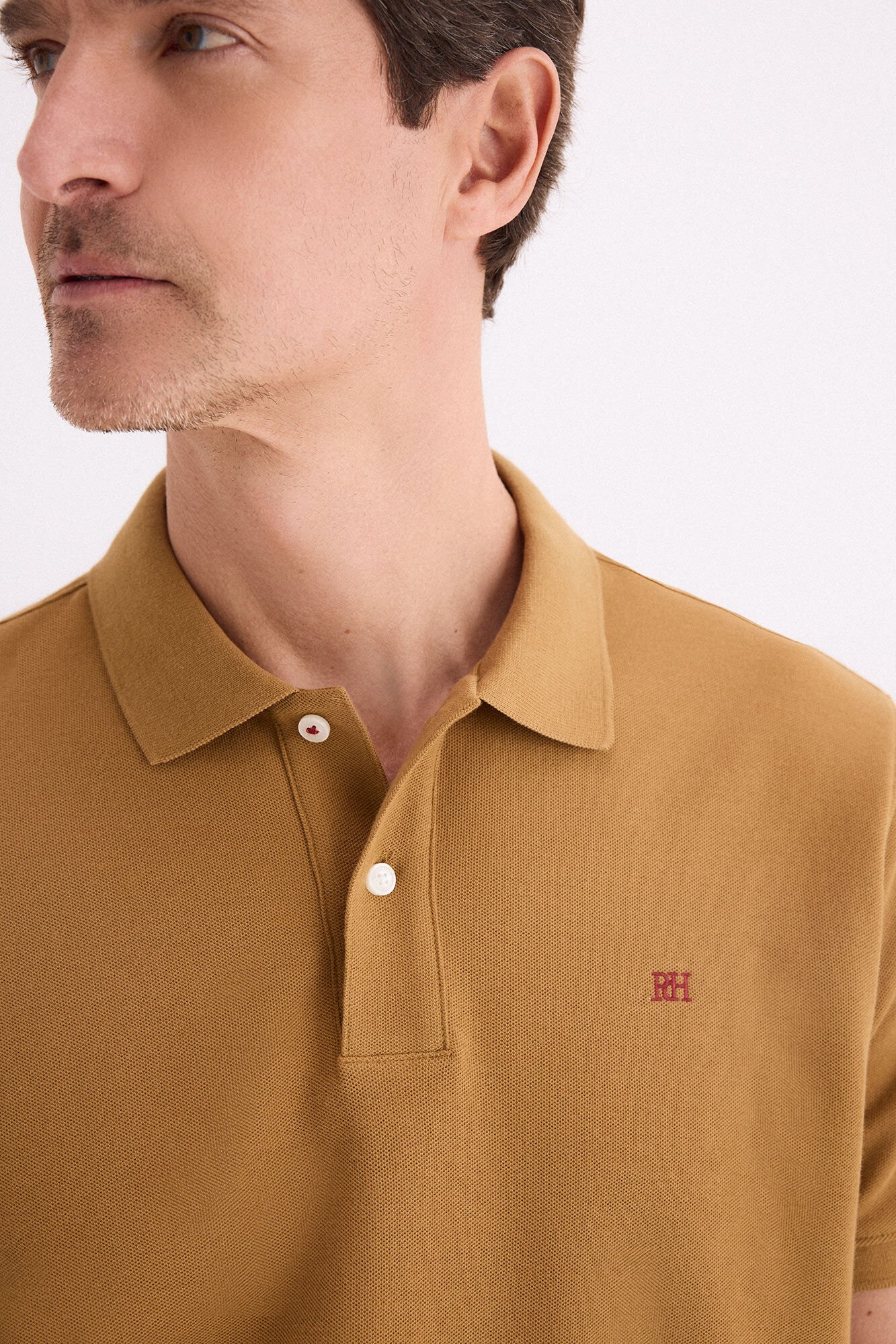 Pedro del Hierro Basic piqu&eacute; polo shirt Brown