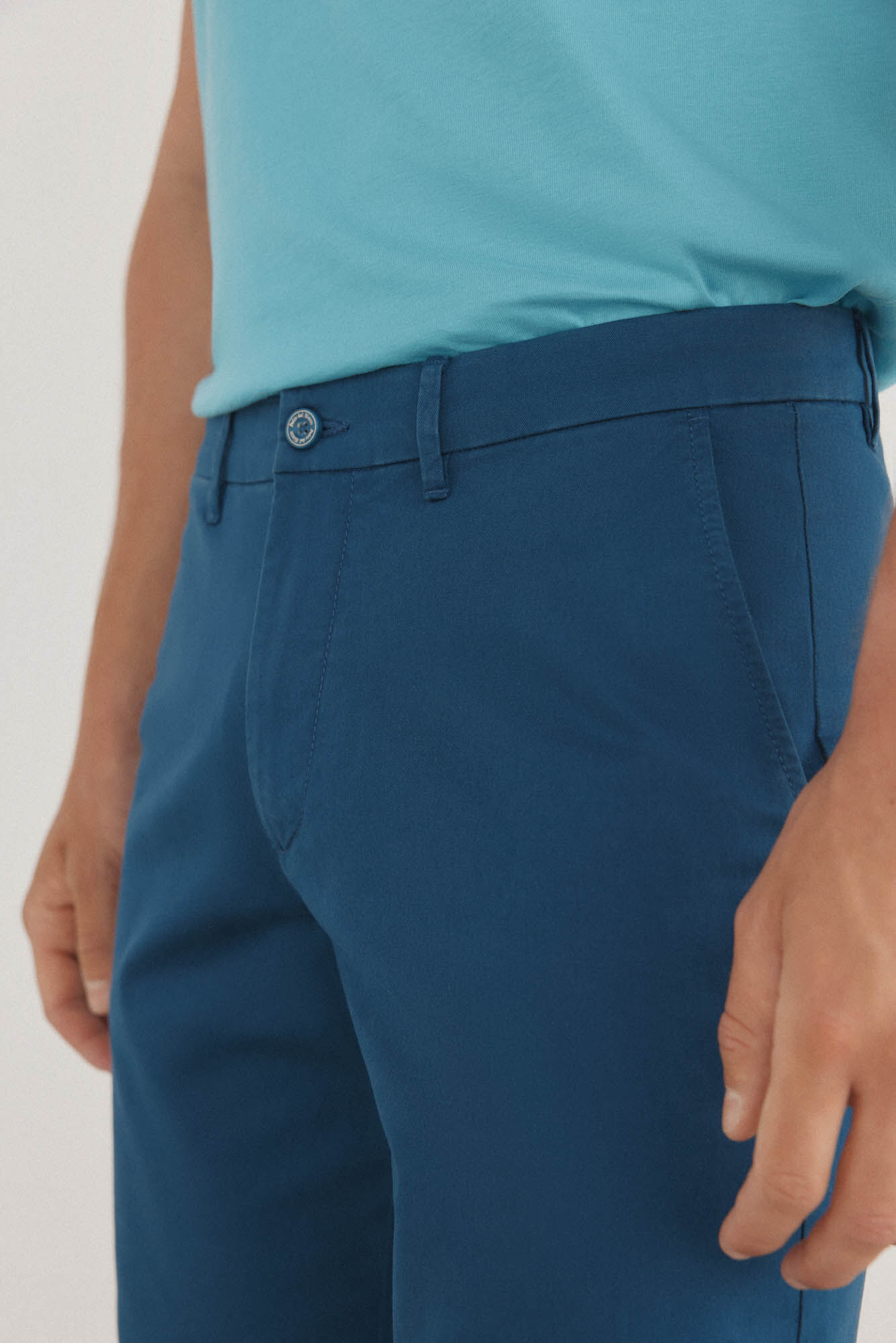 Pedro del Hierro Premium Flex chino-style Bermuda shorts  Blue