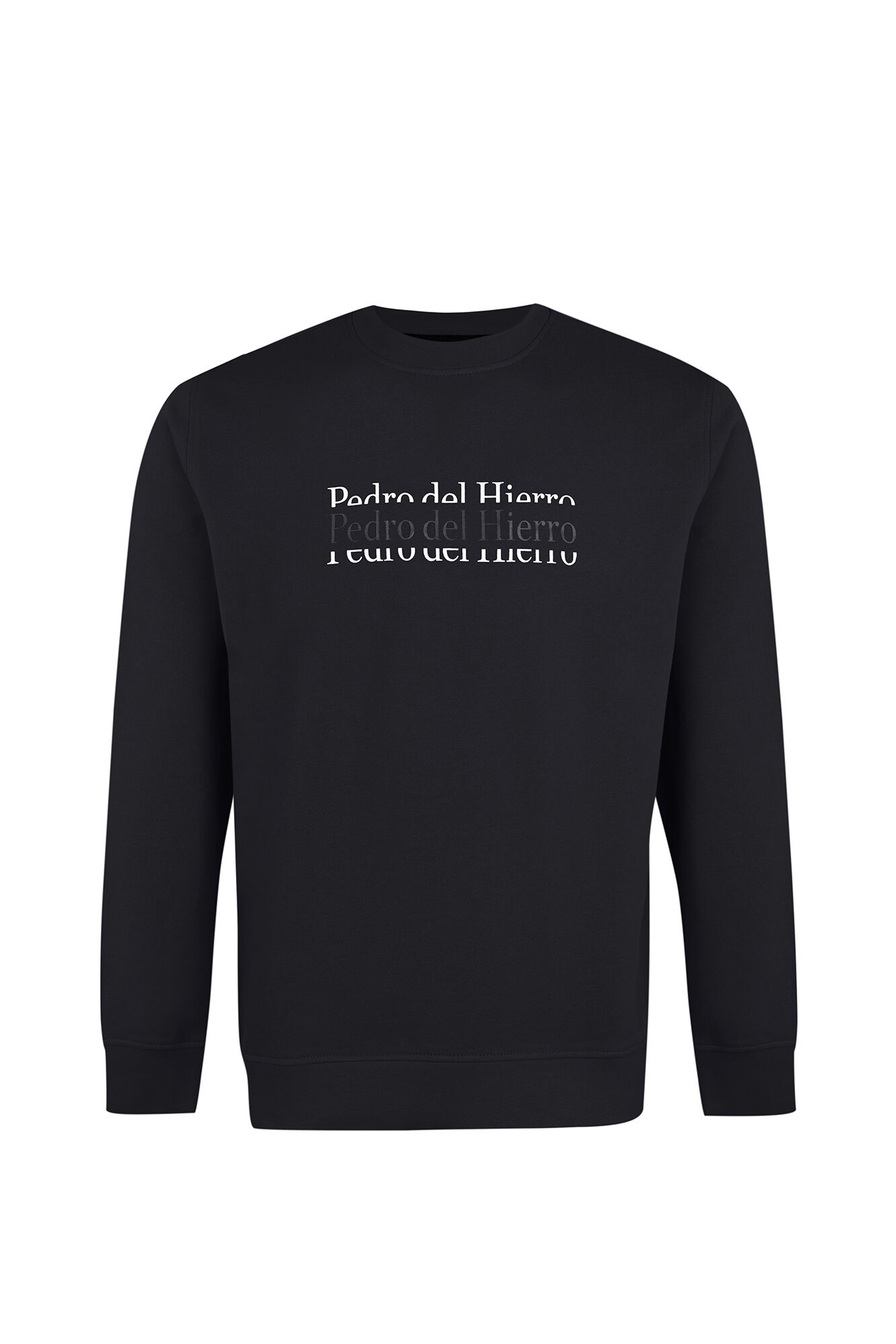 Pedro del Hierro Crew neck logo sweatshirt Grey