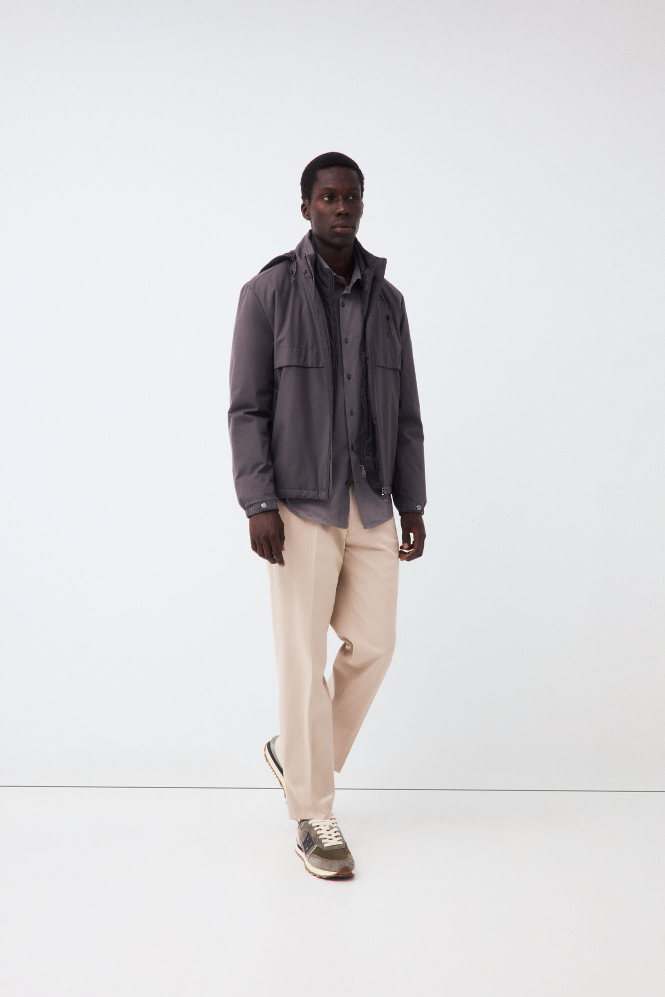 Pedro del Hierro Jacket with zip fastening lining Grey