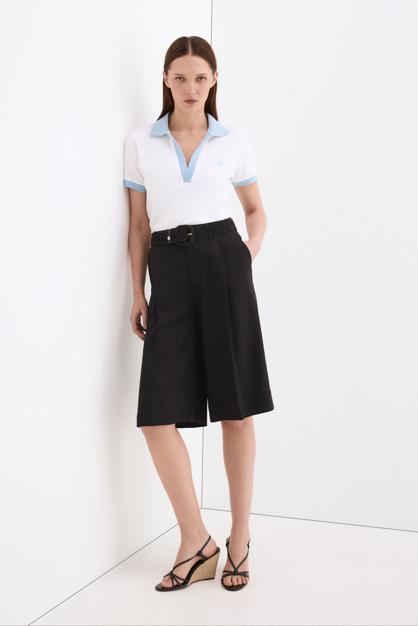 Pedro del Hierro Contrast short sleeve polo shirt