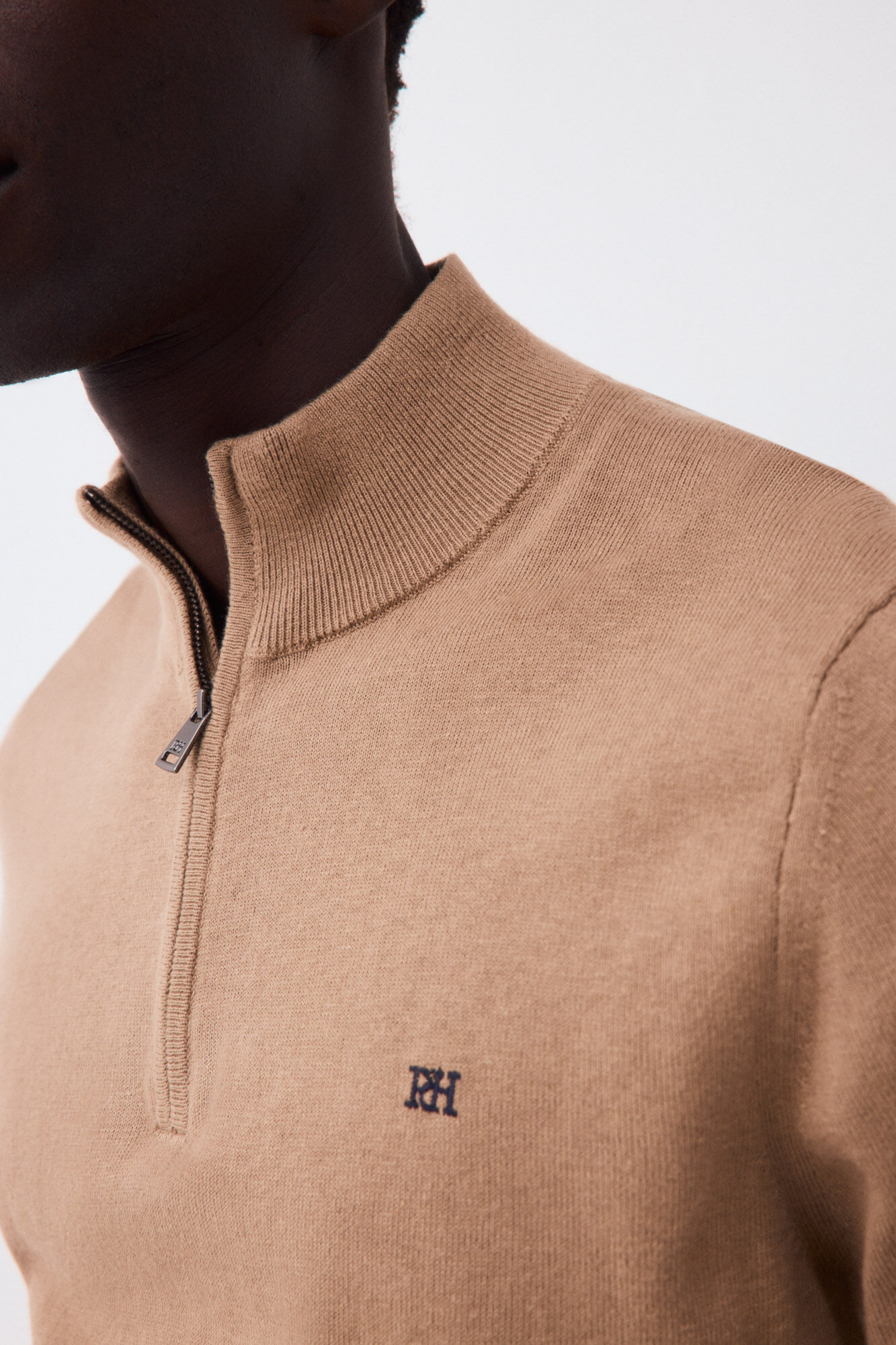 Pedro del Hierro Premium cotton silk cashmere knit jumper Beige