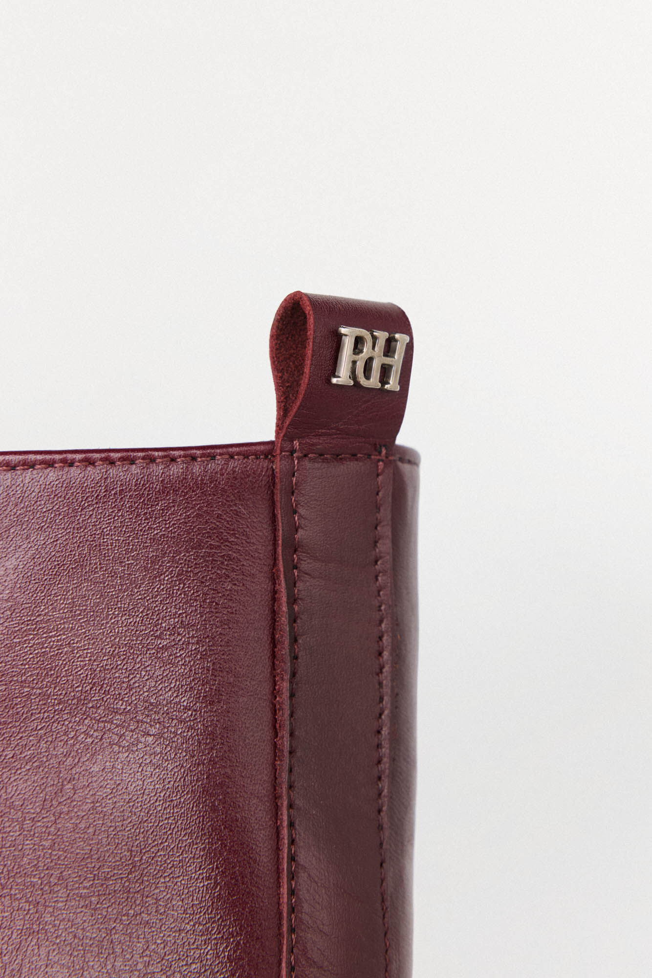 Pedro del Hierro Botas alta de couro Bordeaux