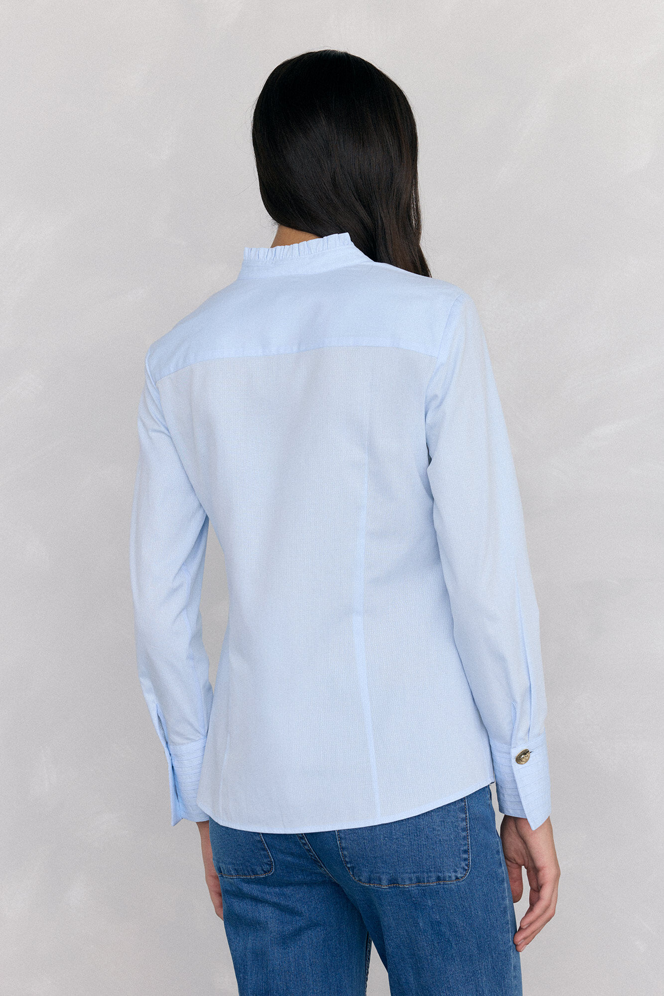 Pedro del Hierro Camisa estrutura Azul