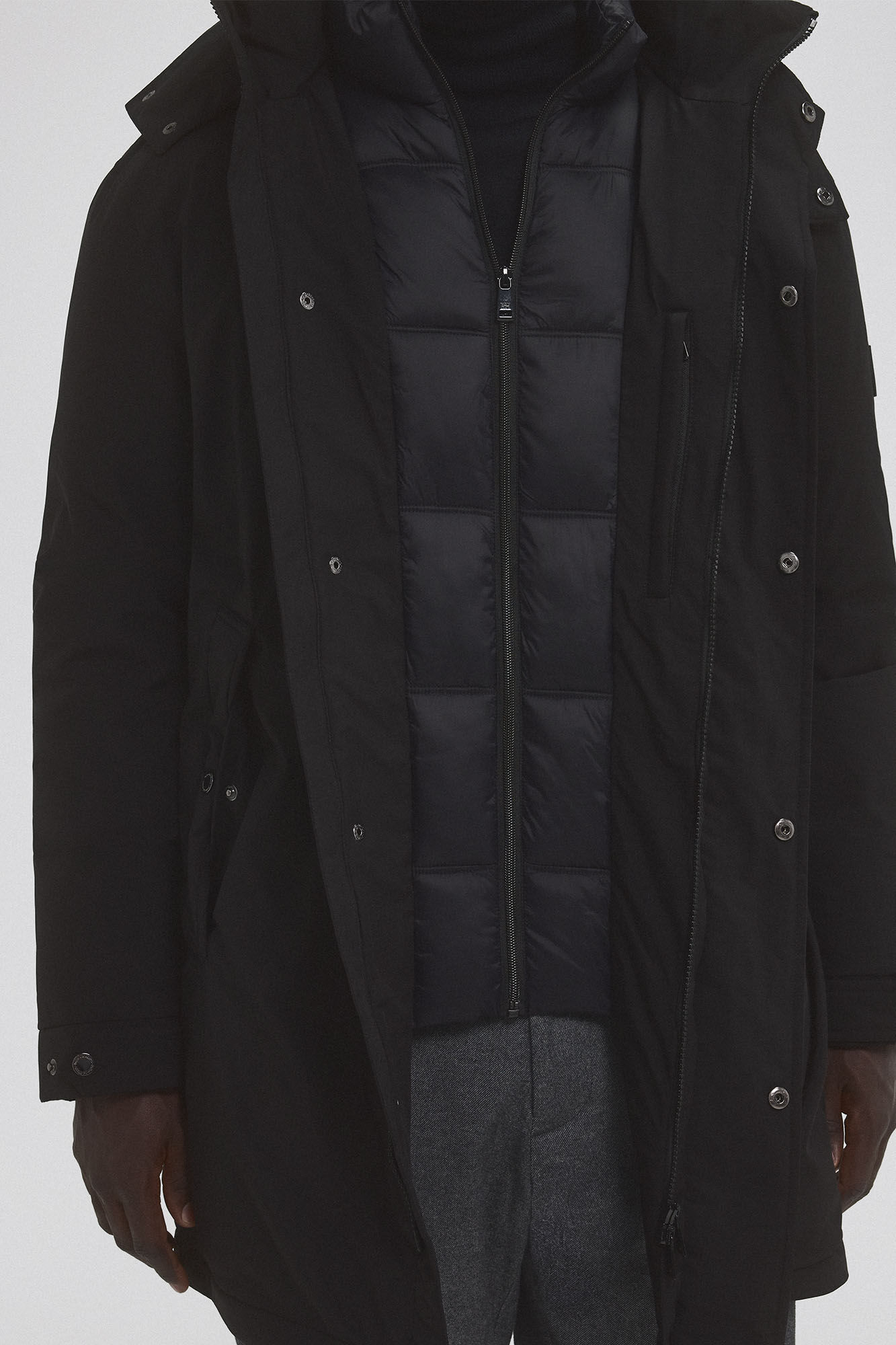 Pedro del Hierro Parka con desmontable Negro