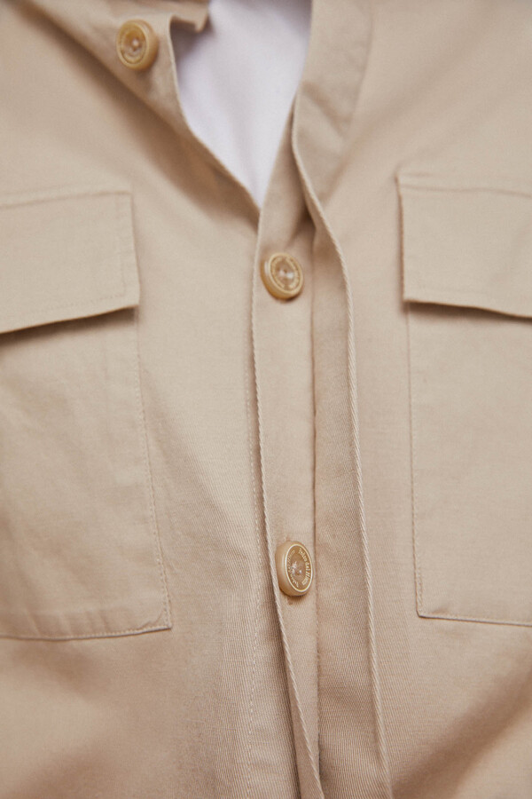 Pedro del Hierro Linen/cotton overshirt Beige