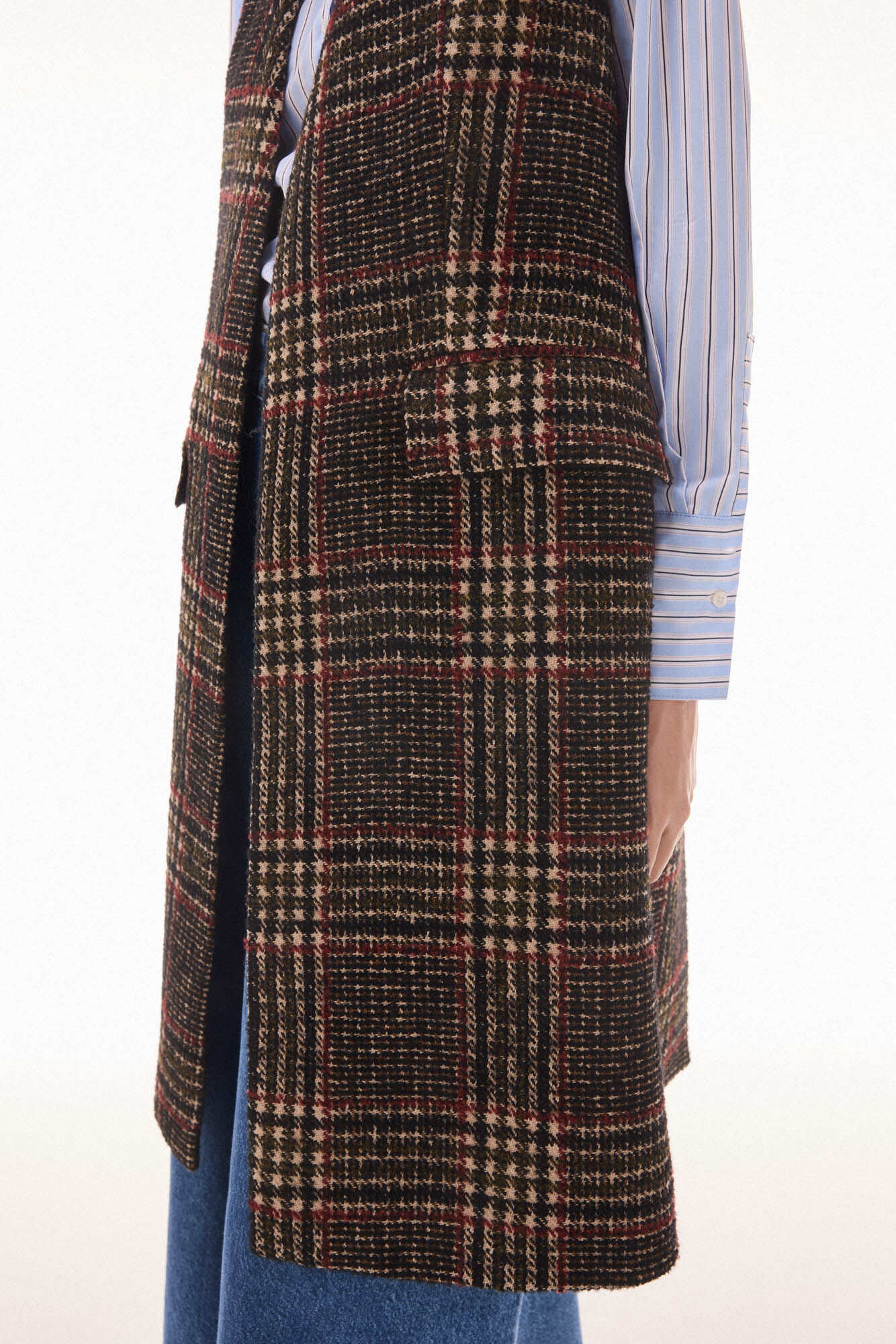 TFP by Tamara Falc&oacute; Checkered gilet Brown